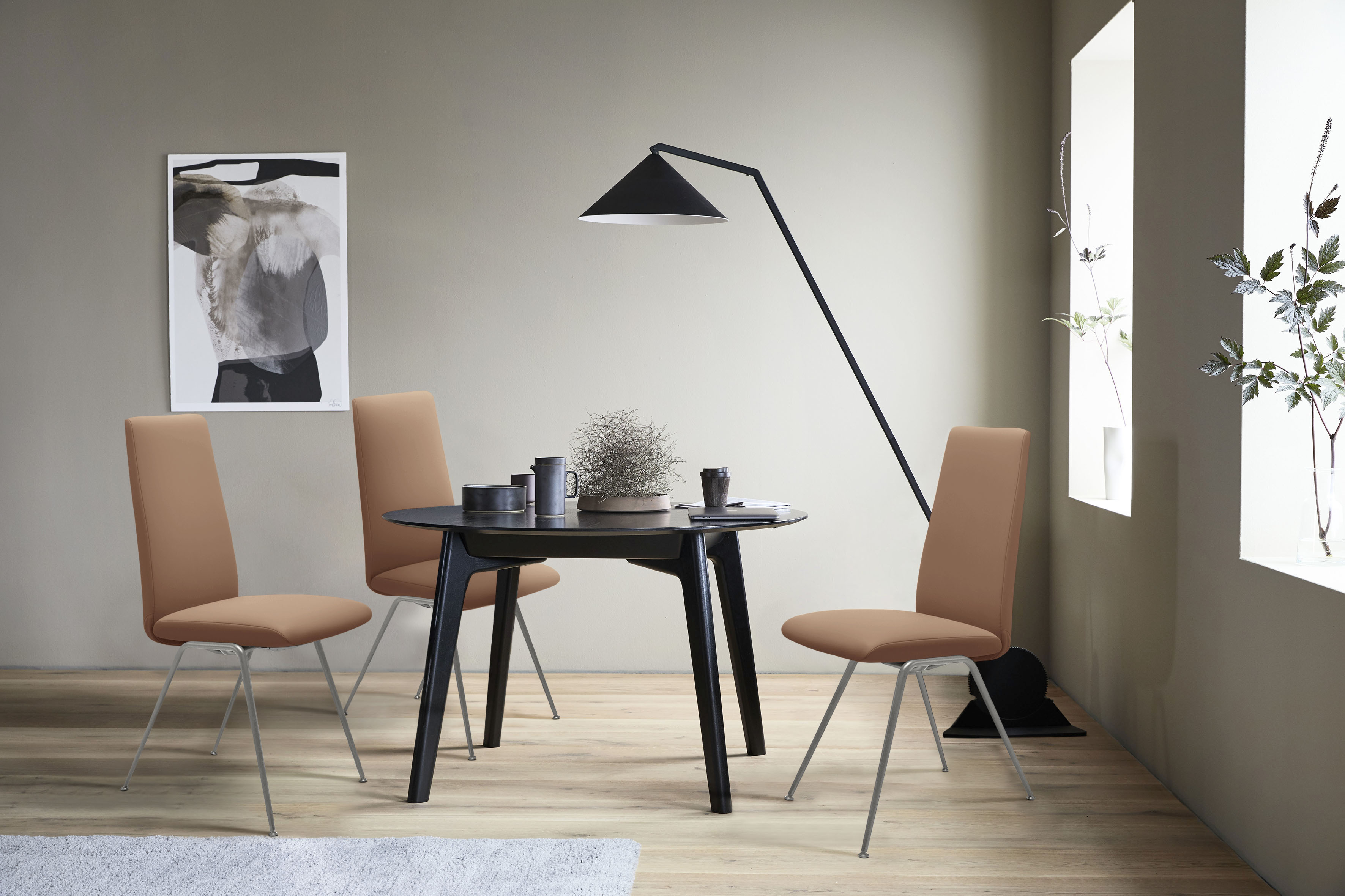 Stressless Polsterstuhl "Laurel" () High Back, Größe M, mit Beinen aus Stahl in Chrom glänzend