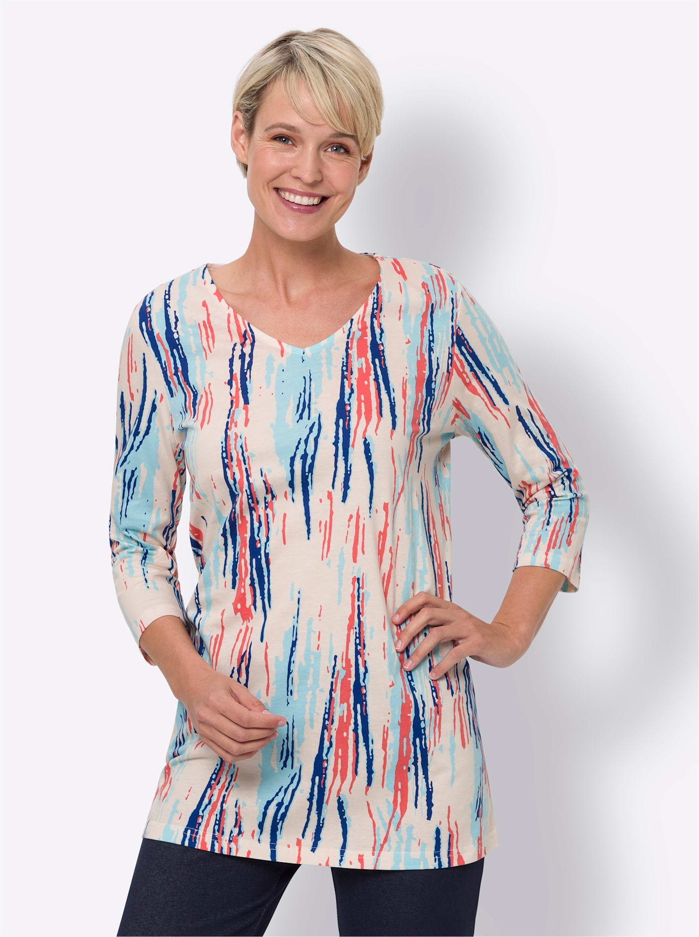 Classic Basics 3/4-Arm-Shirt "Longshirt" 1 Stk. tlg. günstig online kaufen