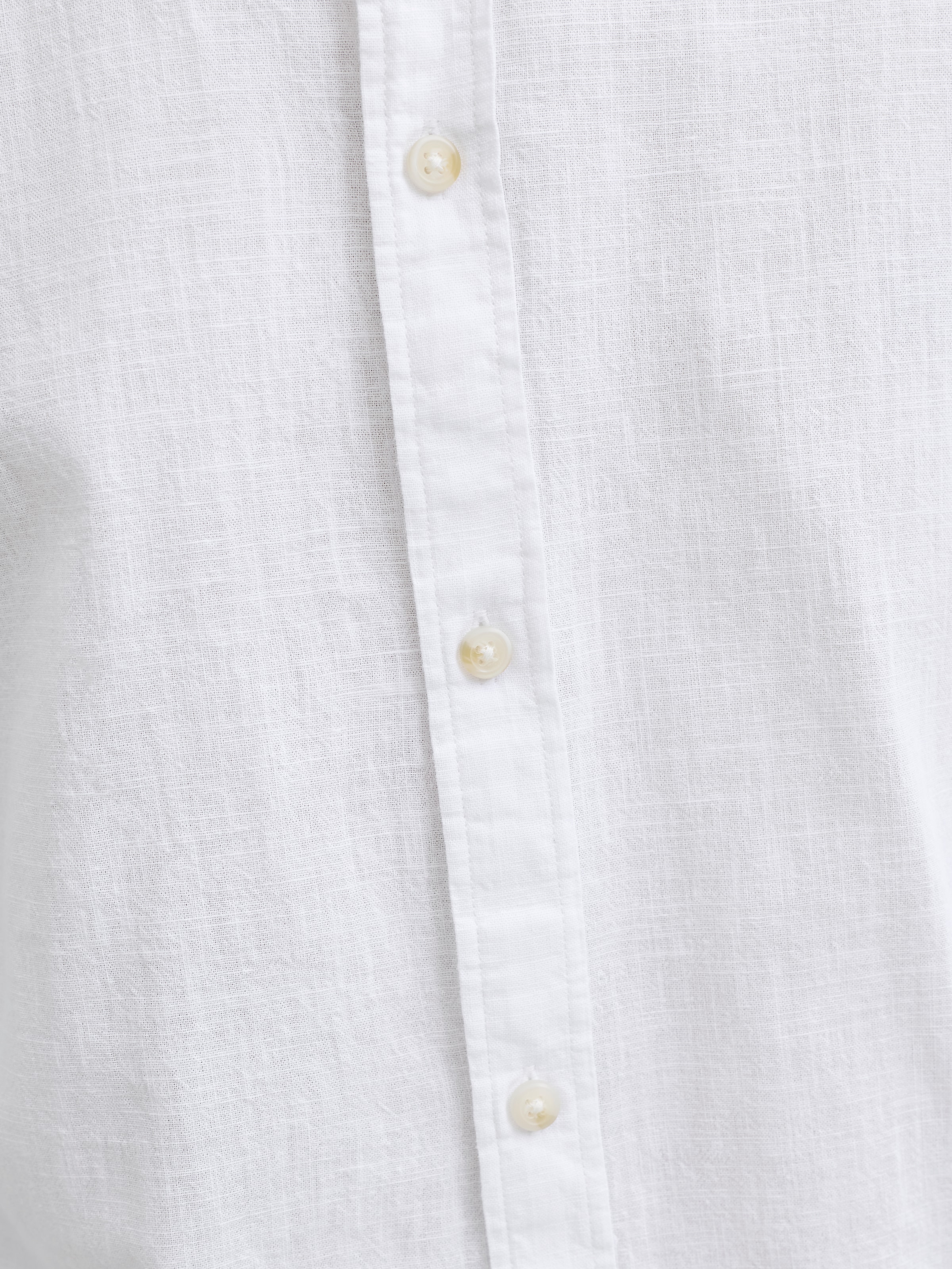 Jack & Jones Chemise à Manches Longues Esummer Linen Blend Band White S Homme 3