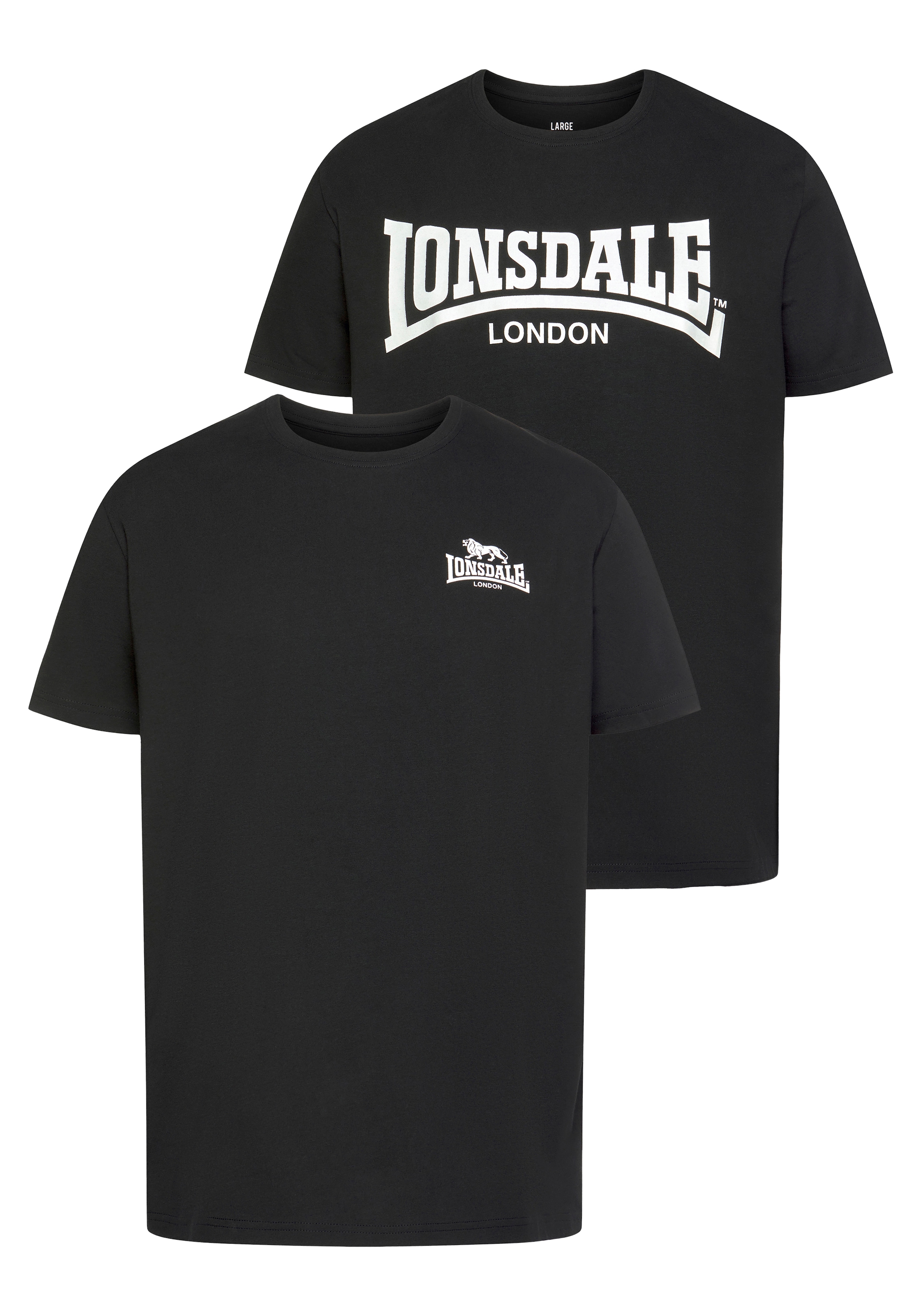 Lonsdale T-Shirt "PIDDINGHOE" Packung, 2er-Pack, 2 Stk. günstig online kaufen