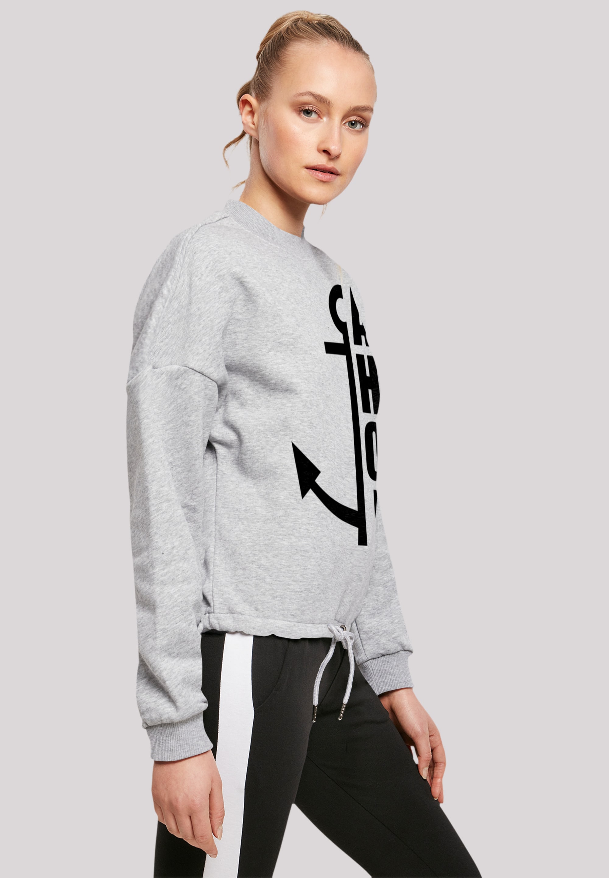 F4NT4STIC Sweatshirt »Ahoi Anker Crop Knut & Jan Hamburg«, Print