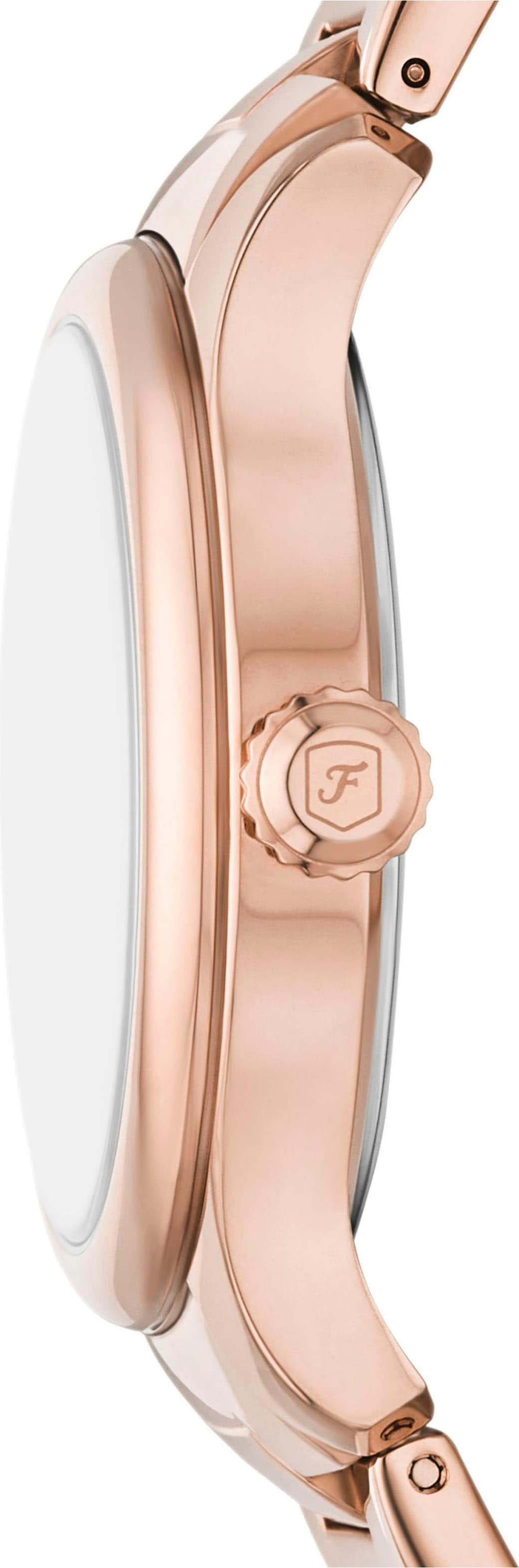 Fossil Quarzuhr »GILMORE«, Armbanduhr, Damenuhr, Edelstahlarmband, analog, Tag