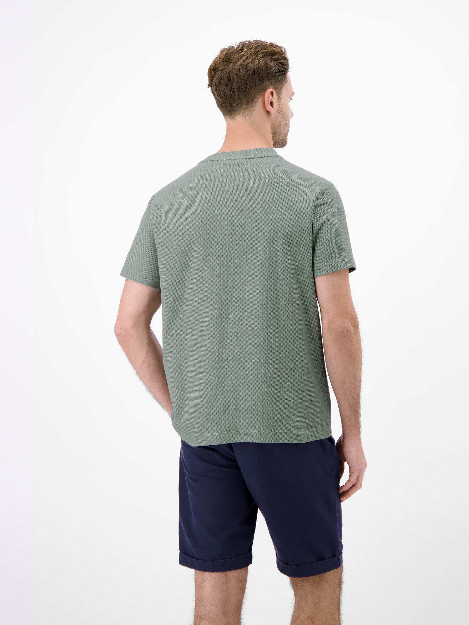 LERROS T-Shirt »T-Shirt mit Waffelstruktur aus 100 % Baumwolle«