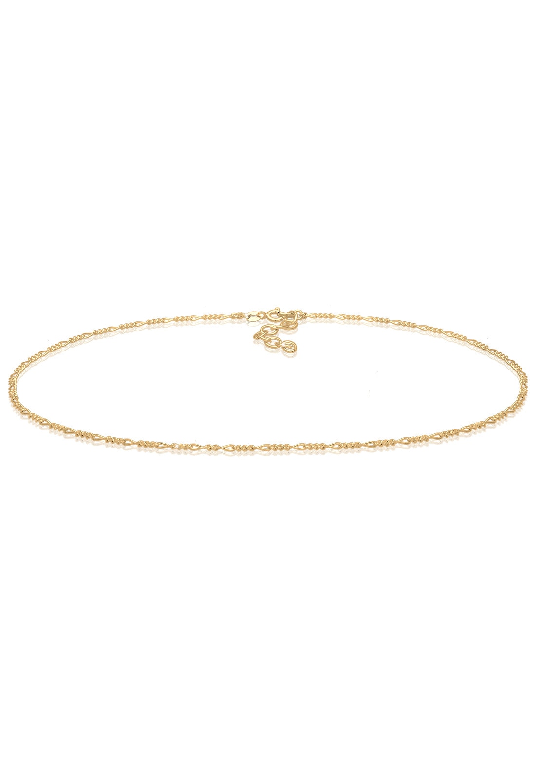 ELLI Damen Choker "Halskette Choker Figaro Basic Blogger 925 Silber", ohne Stein, Silber 925 (Sterlingsilber), gold, Silber 925 (Sterlingsilber),