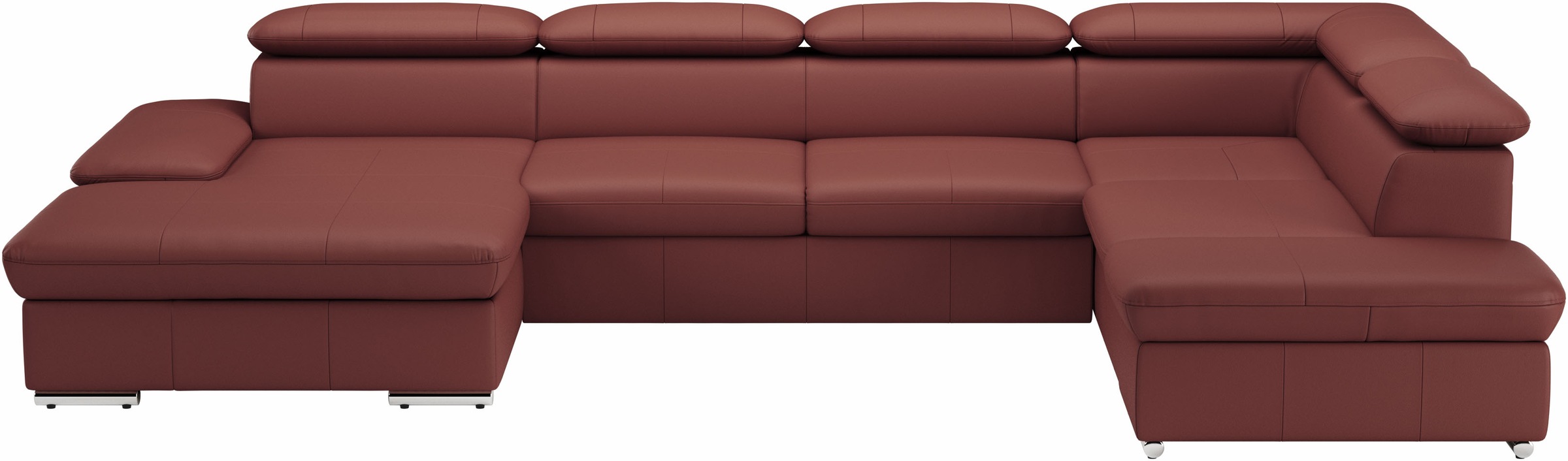 sit&more Wohnlandschaft "Valantine U-Form, B: 349 cm" mit Arm- & Kopfteilverstellung, optional mit Schlaffunktion
