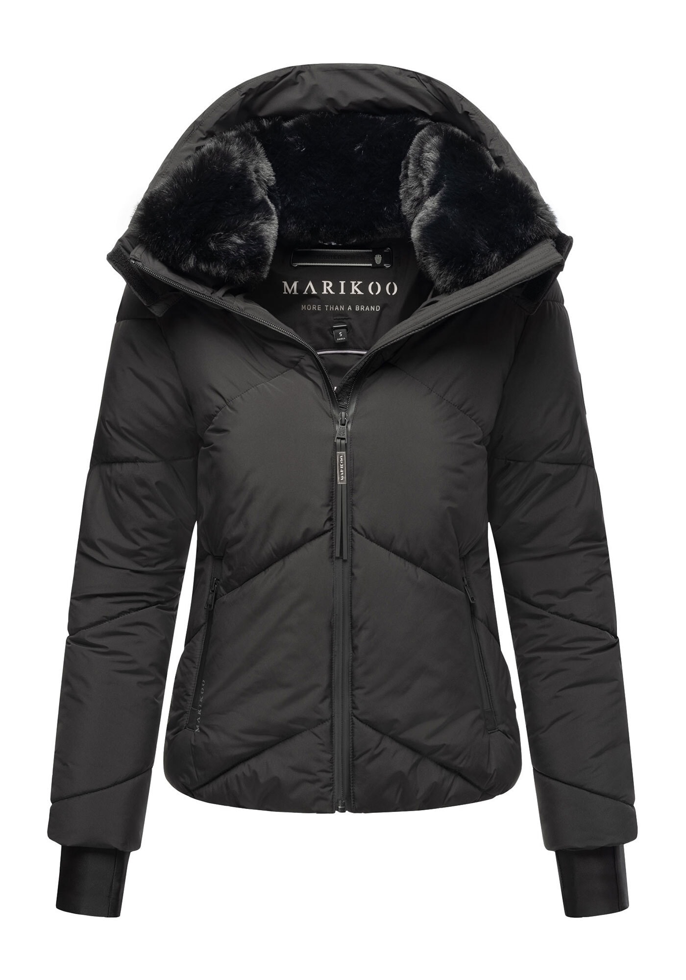 Marikoo Winterjacke »Simaraa«, mit abnehmbarem Kunstfellkragen