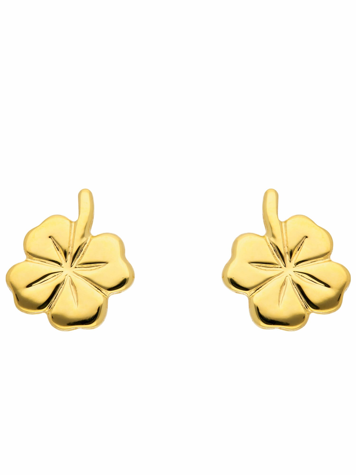 Adelia´s Paar Ohrhänger »333 Gold Ohrringe Ohrstecker Kleeblatt«, Goldschmuck für Damen