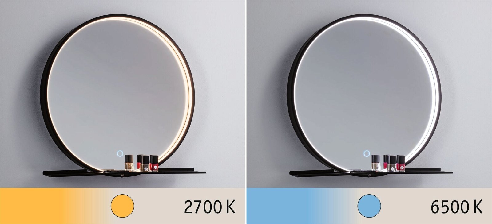 Paulmann LED Bad-Spiegelleuchte »Spiegel Miro«, Schutzart IP44, mit LED-Leuchtmodul, Touch-Funktion, Ø 50,0 cm