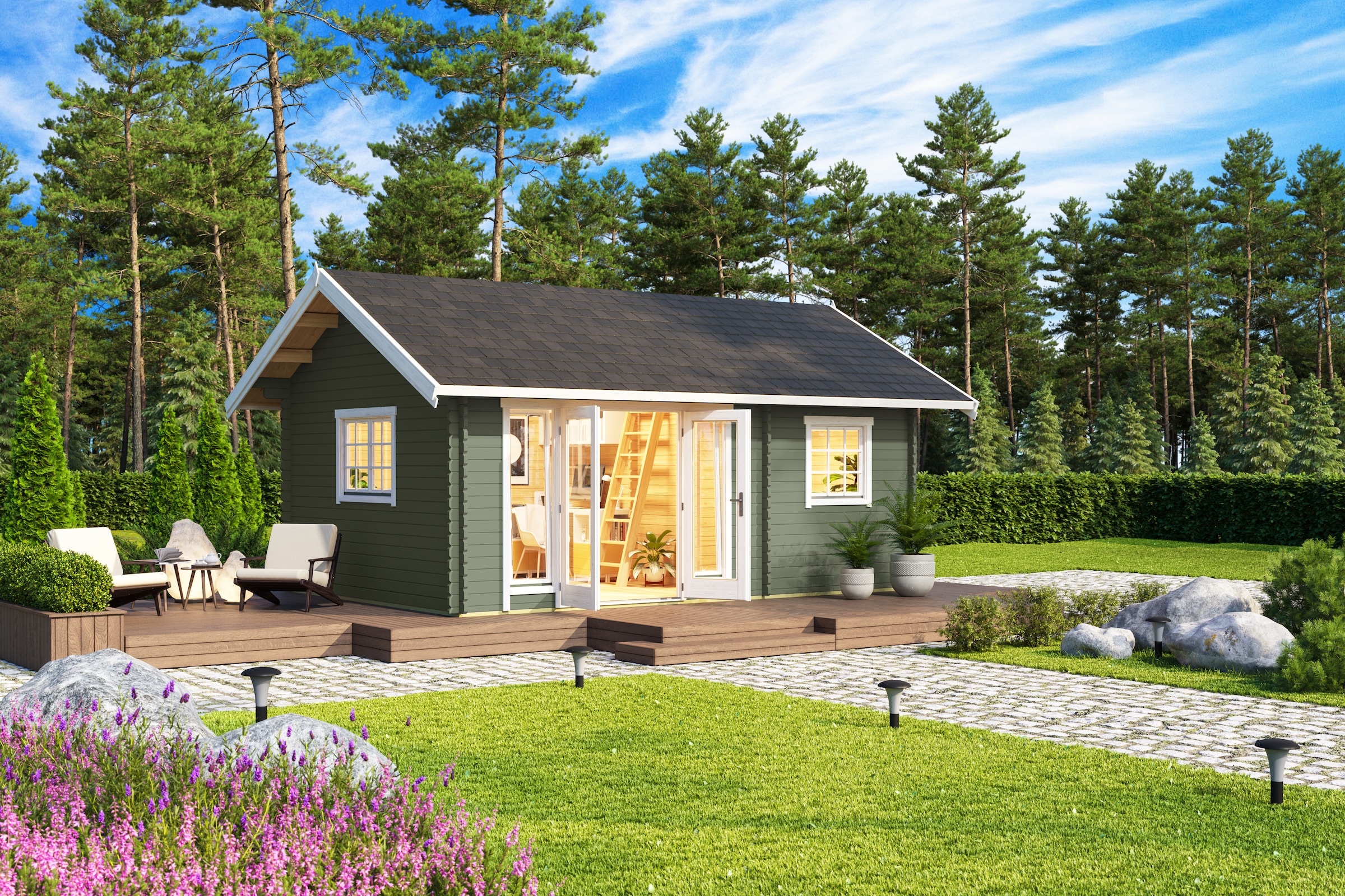 Nordic Holz Gartenhaus "CAROLINE 2.1" günstig online kaufen