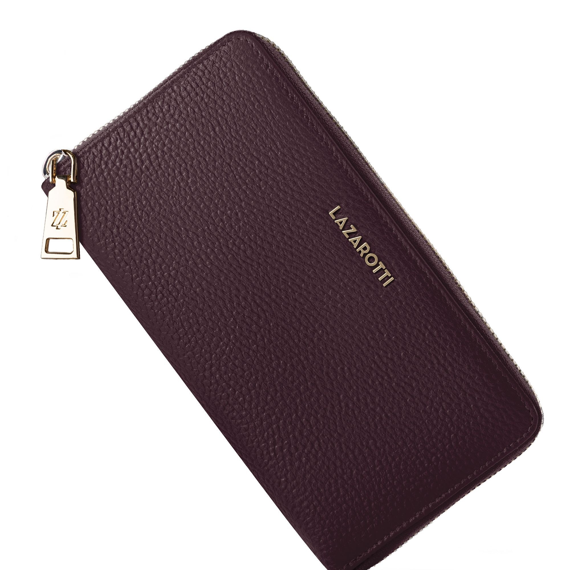 Lazarotti Geldbörse »Bologna Leather XL Zip-Around Geldbörse Leder 19 cm«