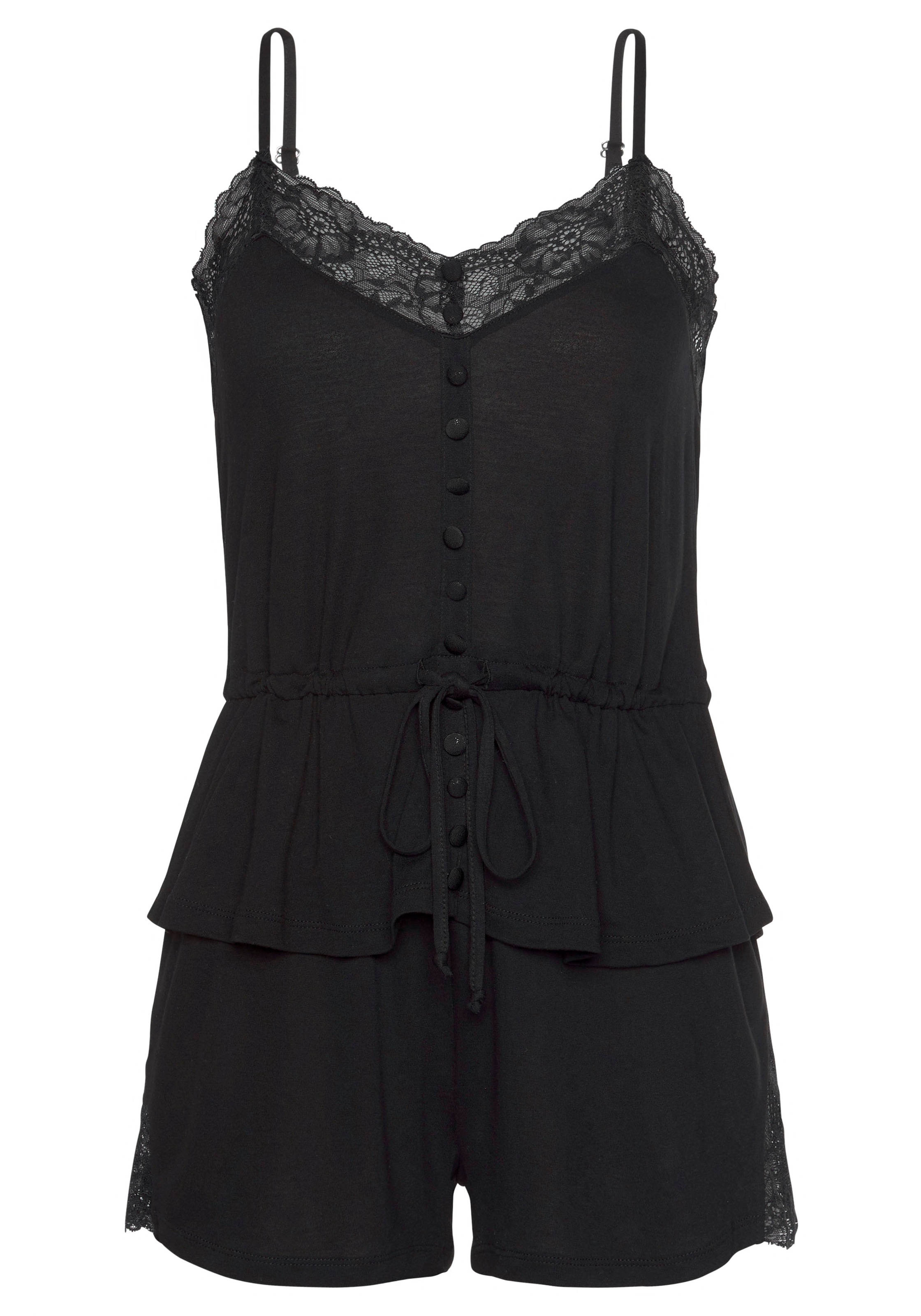 LASCANA Shorty 2-teilig, 2 tlg. mit Spitzeneinsätzen günstig online kaufen