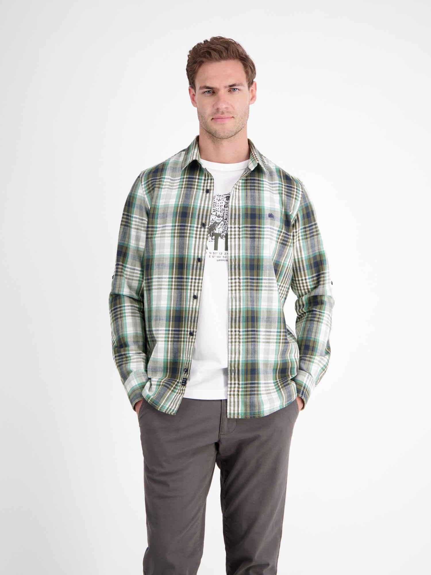 LERROS Langarmhemd "Karohemd für Herren" günstig online kaufen