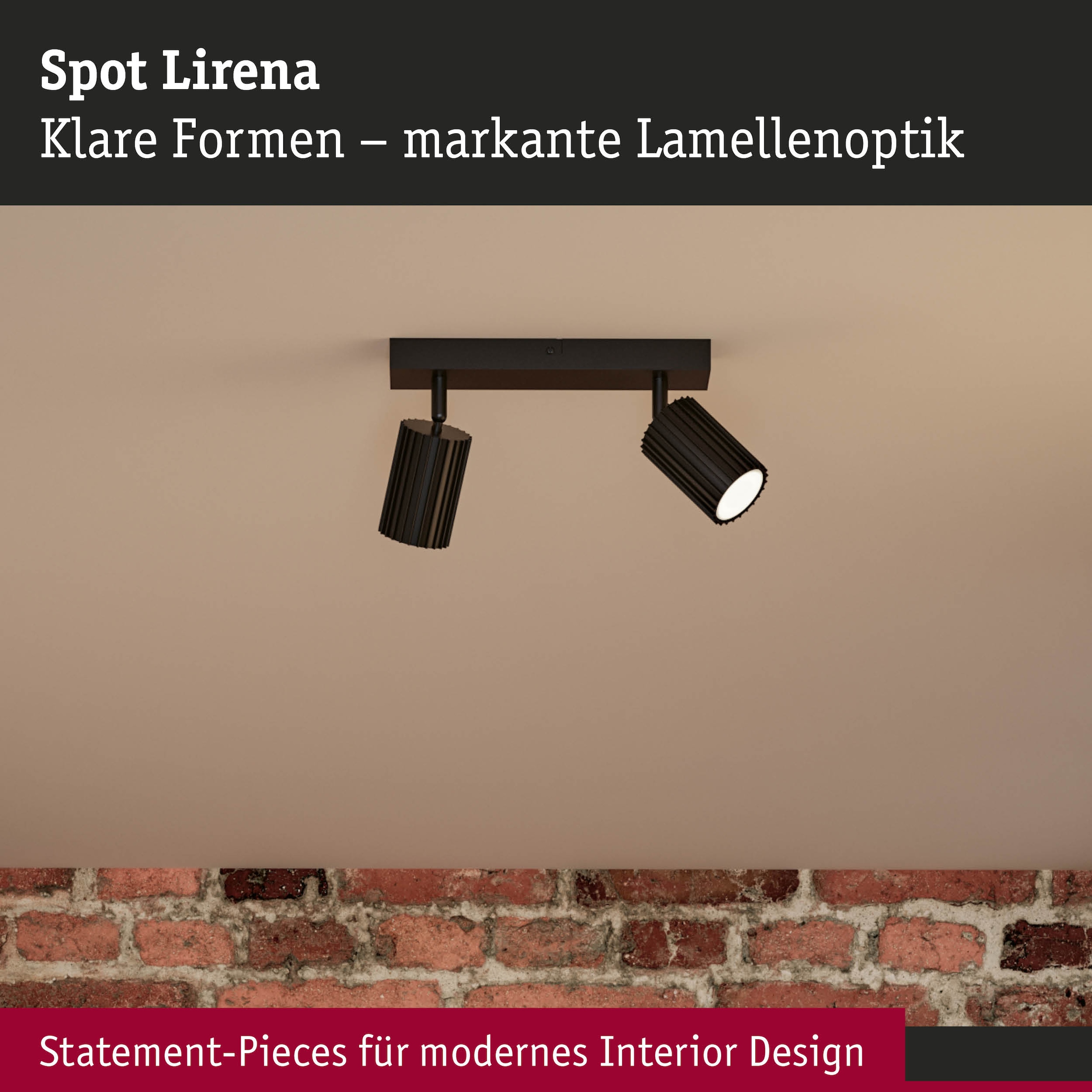 Paulmann Deckenspots »Lirena Schwarz 230V Metall« GU10 Dimmbar