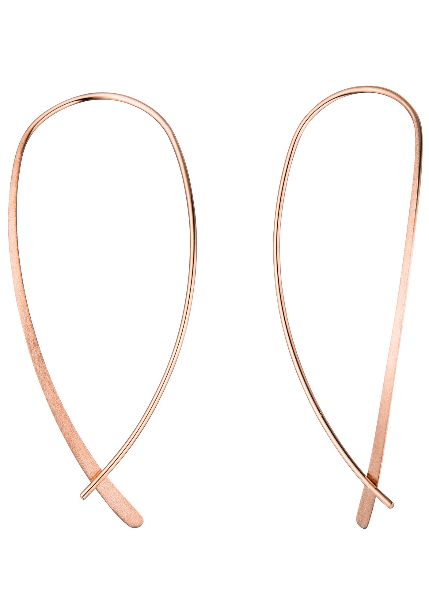 Paar Ohrhänger JOBO, rosa (roségoldfarben), Ohrringe, Damen, Silber 925 (Sterlingsilber), 925 Silber roségold vergoldet
