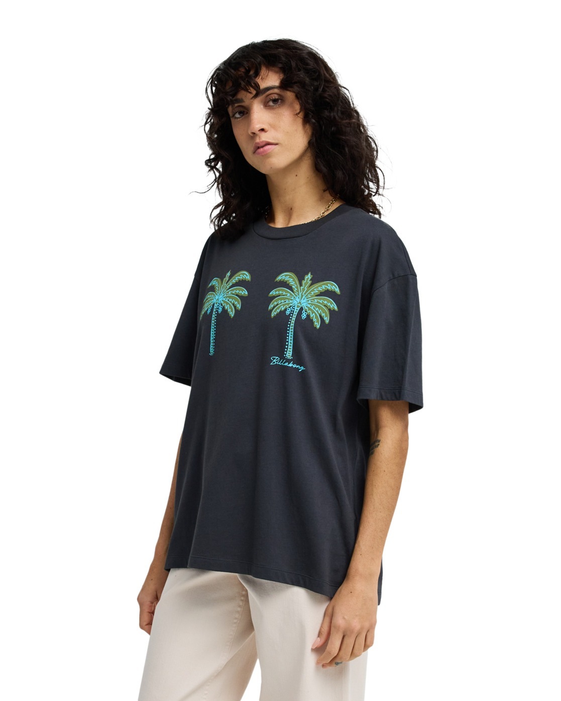 T-Shirt BILLABONG "Vacation Club", Damen, Gr. L, off schwarz, Obermaterial: 100% Walkfrottier;, Shirts T-Shirt 3