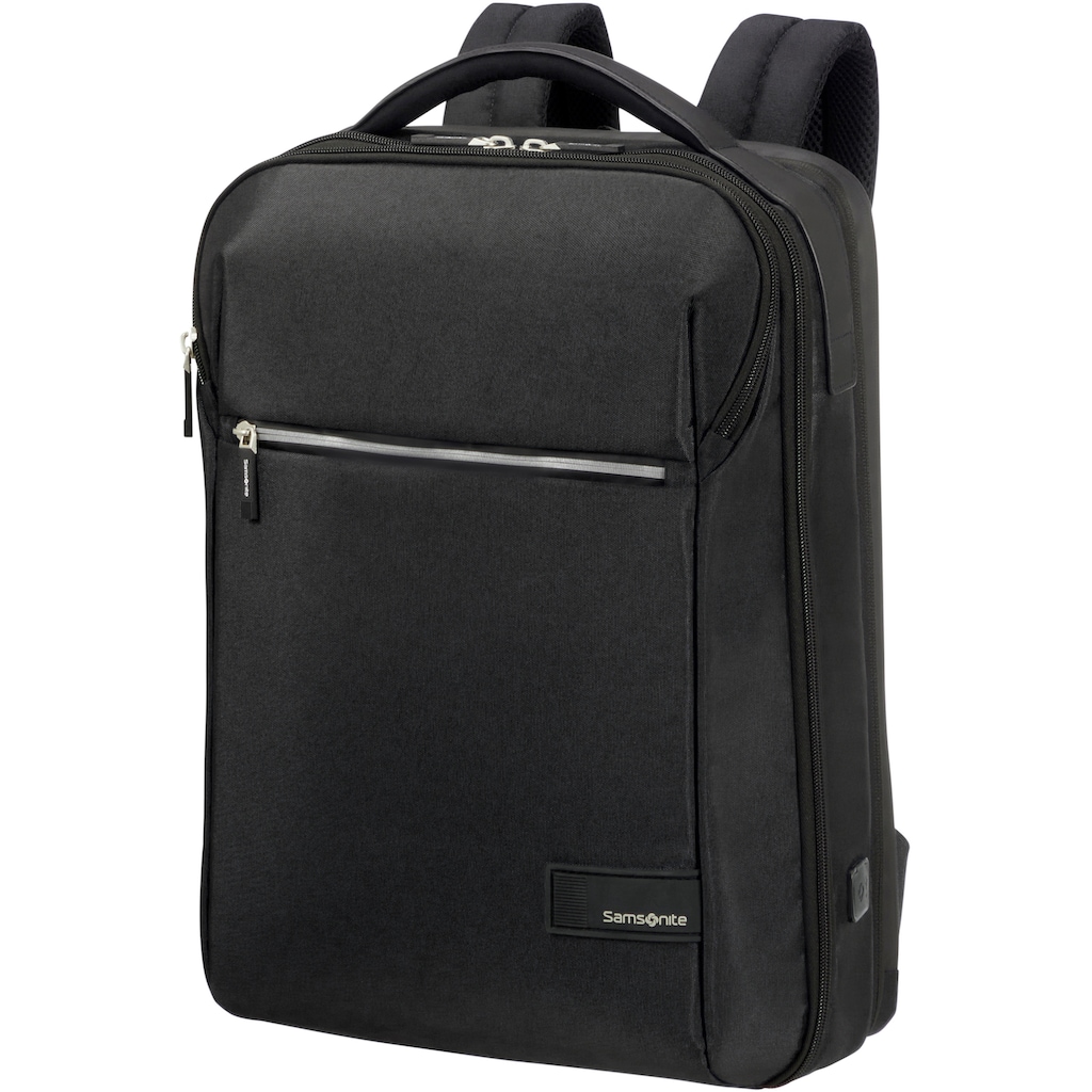 Samsonite Laptoprucksack »Litepoint«, reflektierende Details, Freizeitrucksack Schulrucksack USB-Schleuse 17,3 Zoll Laptopfach