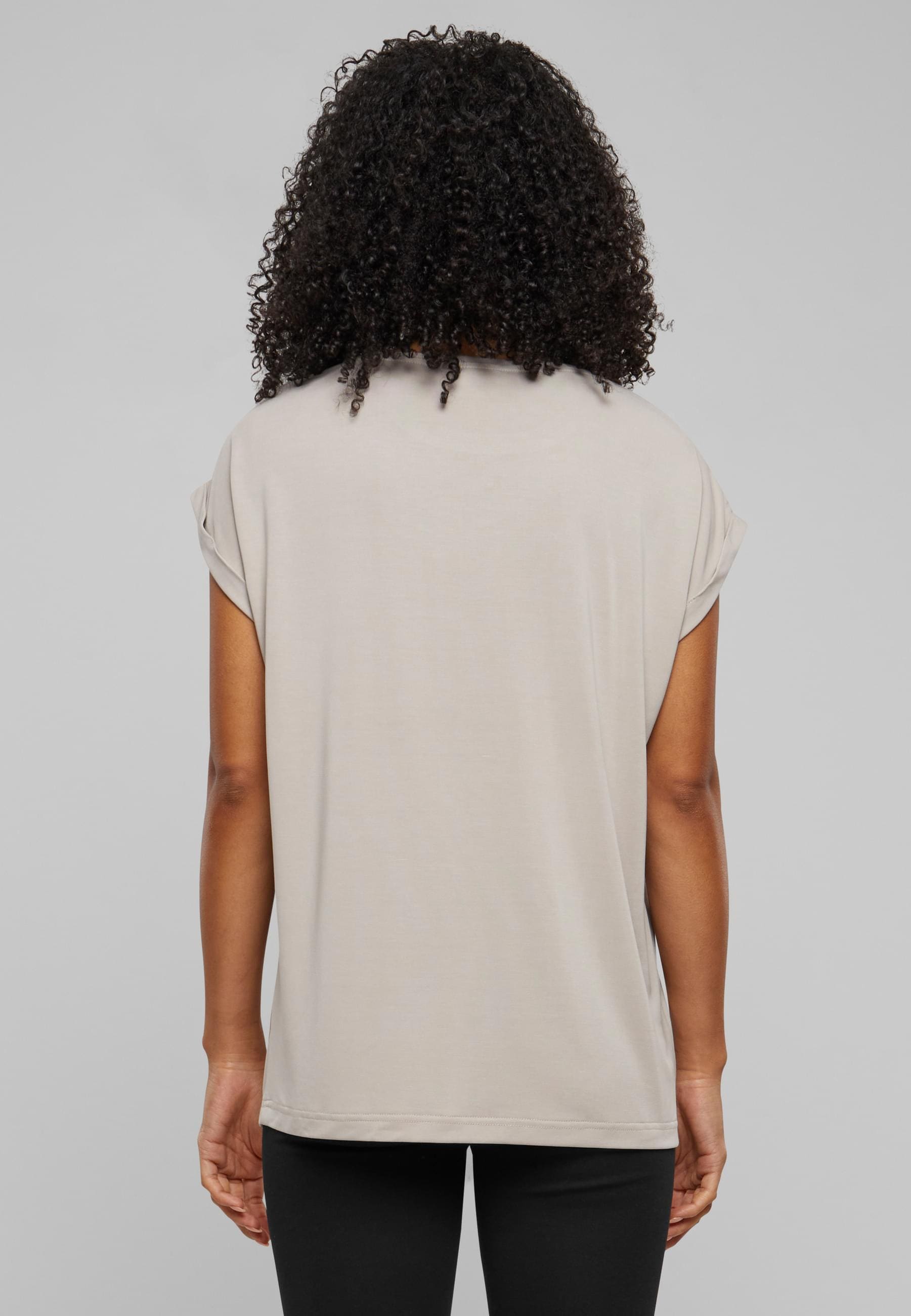 URBAN CLASSICS Kurzarmshirt »Urban Classics Damen Ladies Modal Extended Shoulder Tee«, (1 tlg.)