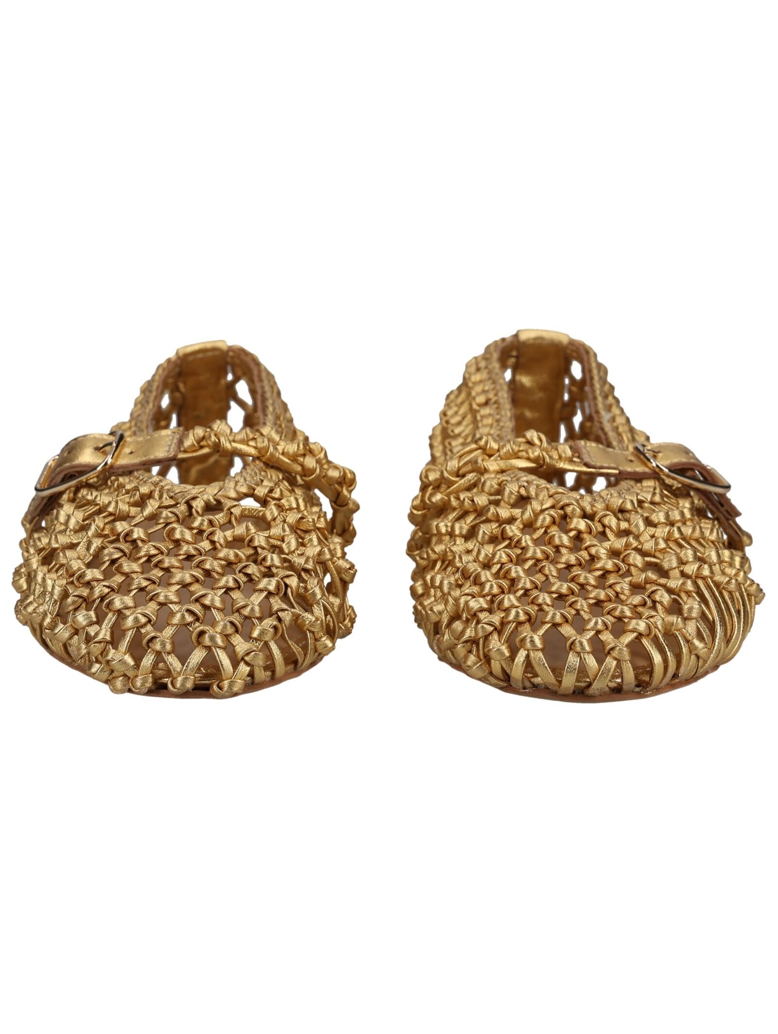 Riemchenballerina DOLCE VITA "Dolce Vita Ballerinas Leder", Damen, Gr. 37, gold, Leder, Schuhe Riemchenballerina 2