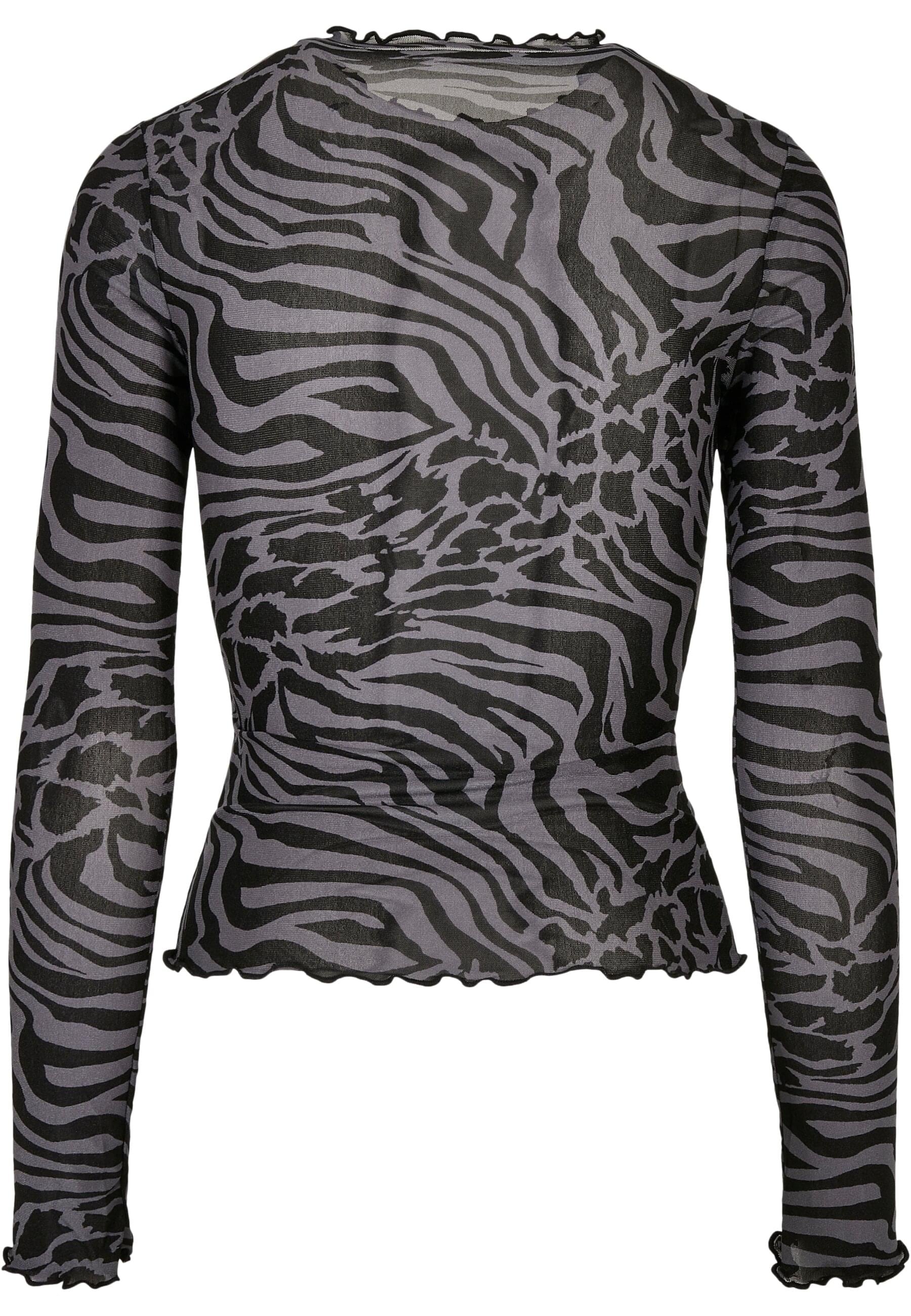 URBAN CLASSICS Langarmshirt "Urban Classics Damen Ladies AOP Mesh Turtlenec günstig online kaufen