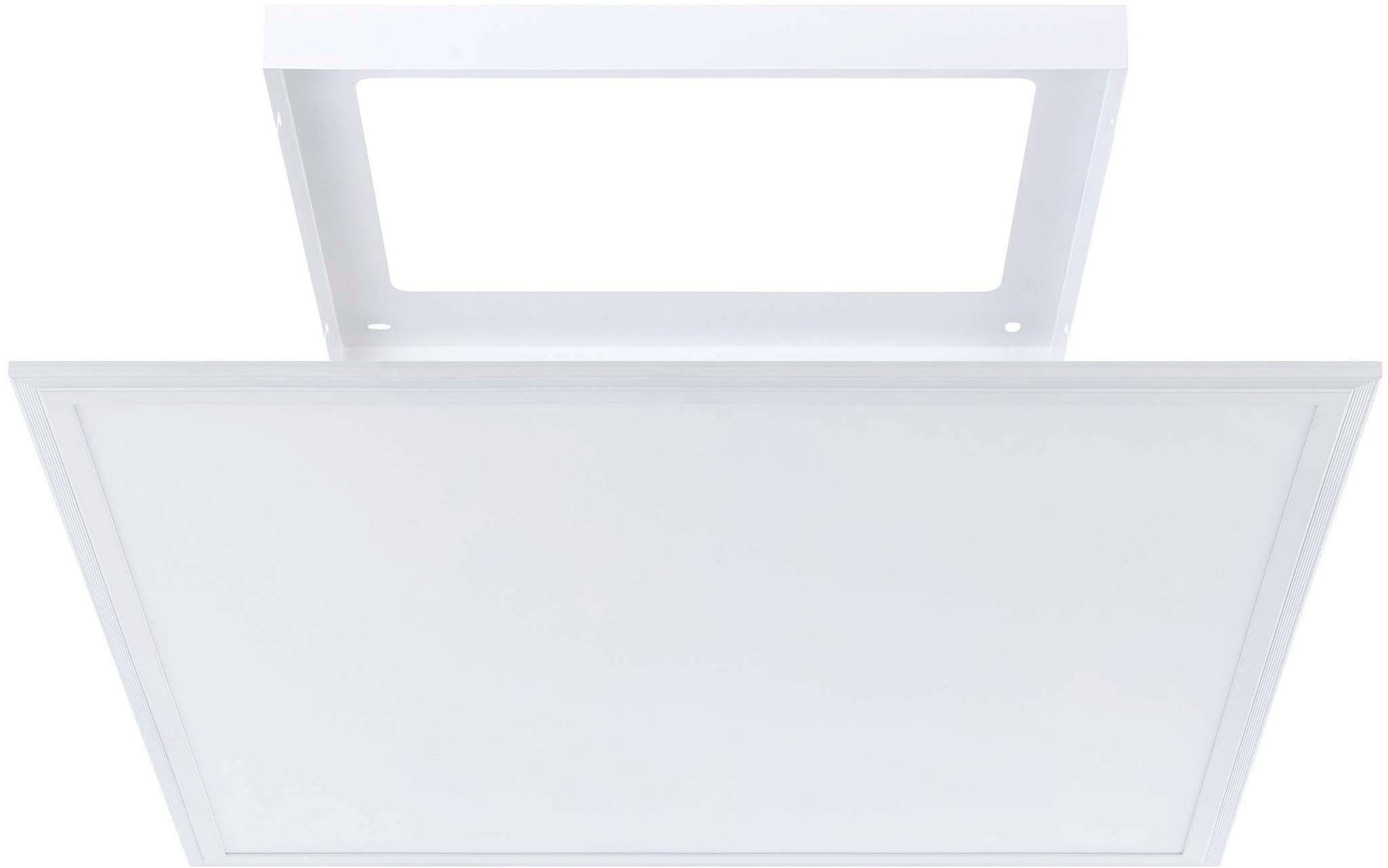 EGLO Deckenleuchte »Salobrena 1 Deckenlampe, Kunststoff und Aluminium, Aufbaulampe, Lampe« LED-Modul 1 Stk. Neutralweiß Deckenlampe, Wohnzimmerlampe, Küchenlampe, Bürolampe  Weiß, Flurlampe