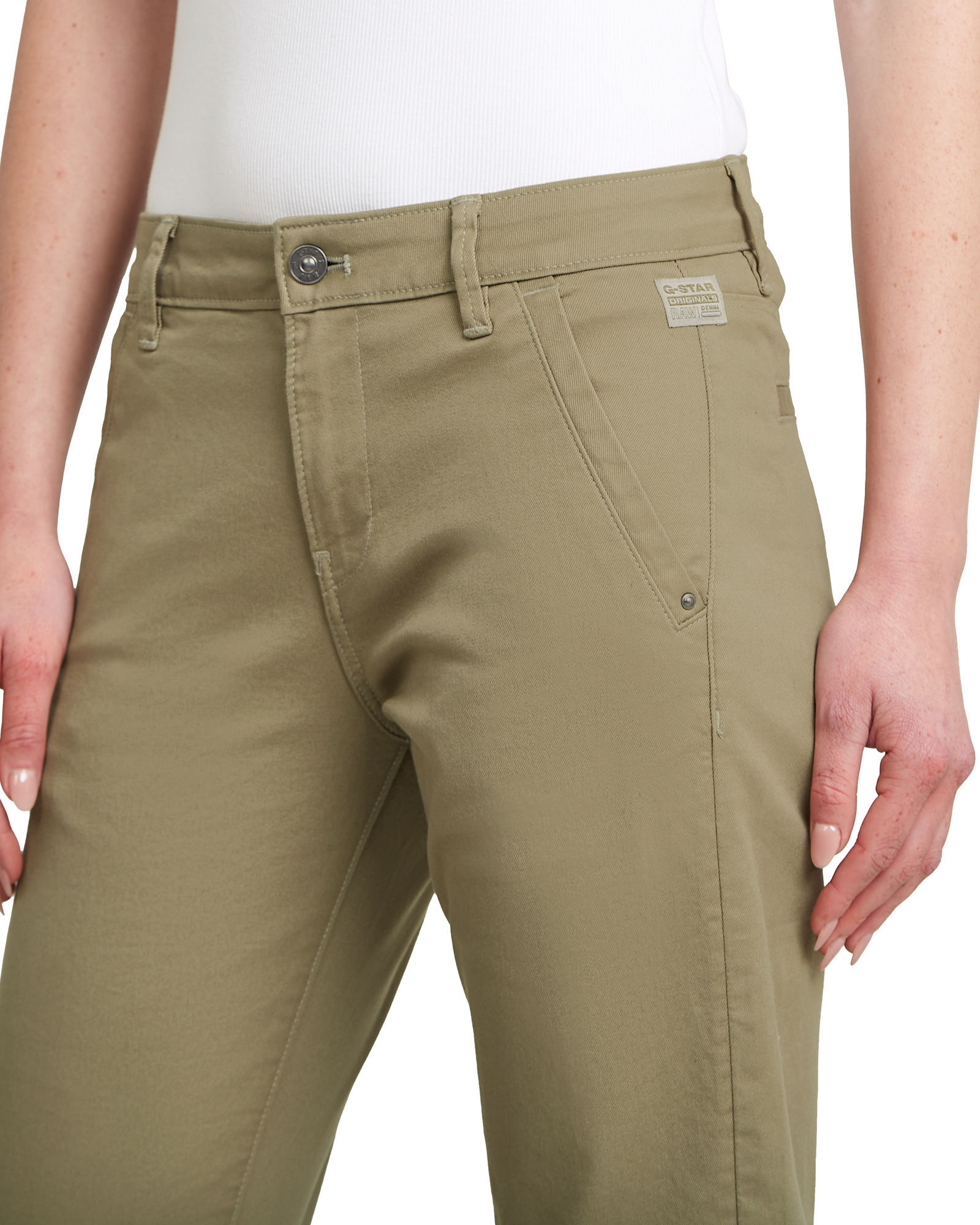 G-star pour femme. D25257-C105-6057 Pantalon chino brun Kate Boyfriend (27/32), Marron, Casuel, Le coton biologique, Durable 6