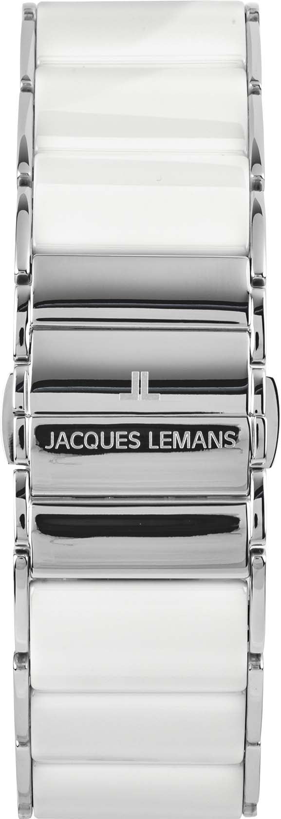 Jacques Lemans Keramikuhr »Dublin«, Quarzuhr, Armbanduhr, Damenuhr, Perlmutt-Zifferblatt,Keramikarmband