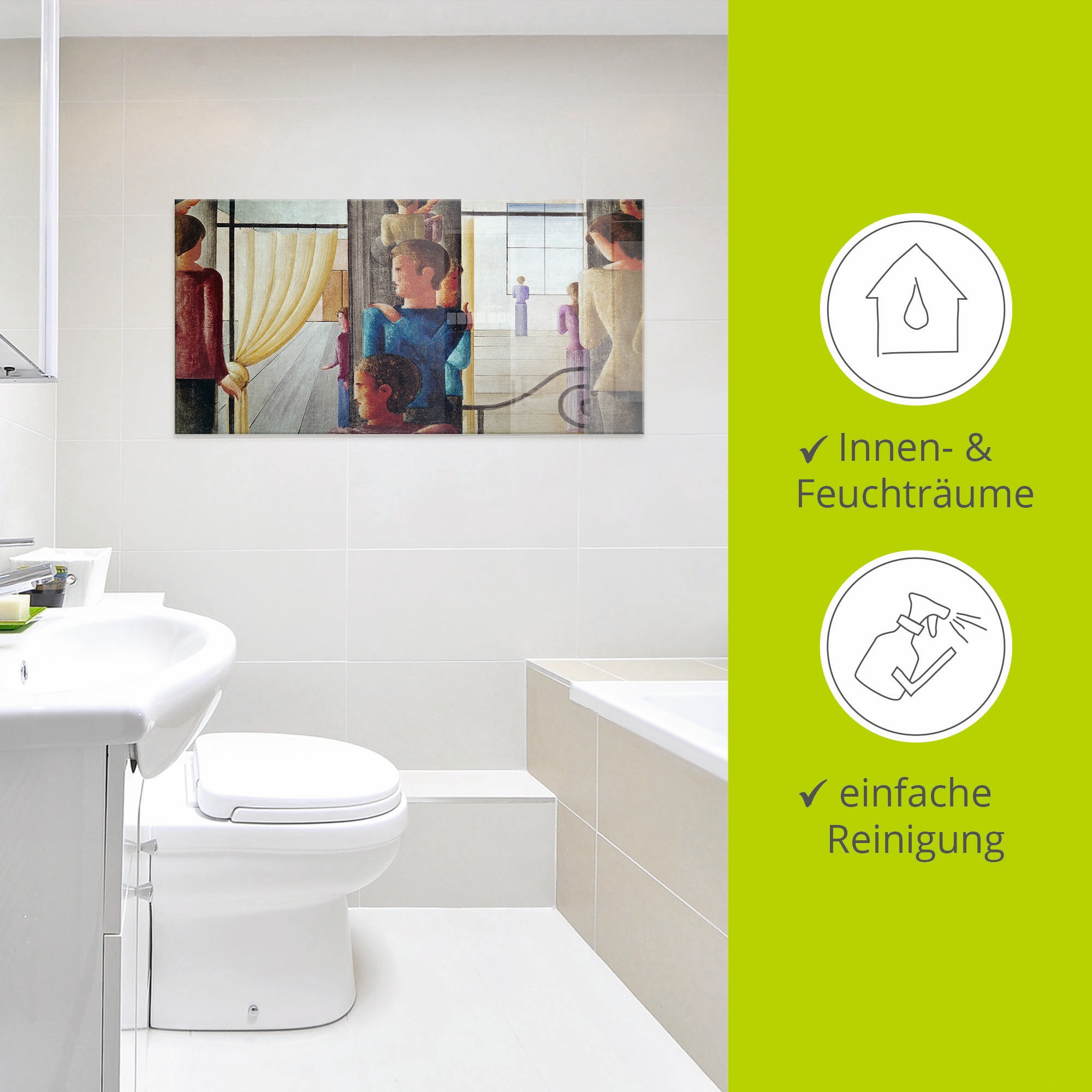 Artland Glasbild »Zwölfergruppe mit Interieur. 1930«, Gruppen & Familien, (1 St.), in verschiedenen Größen