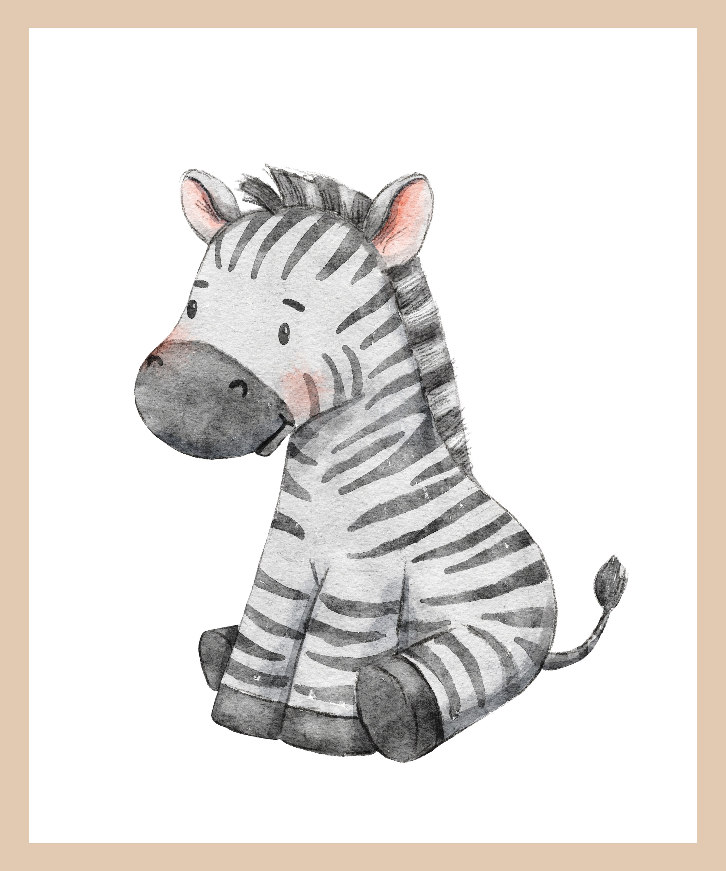 Lüttenhütt Bild mit Rahmen "oder Poster, Zebra", Fantasy-Tiere-Zebra Bilder günstig online kaufen