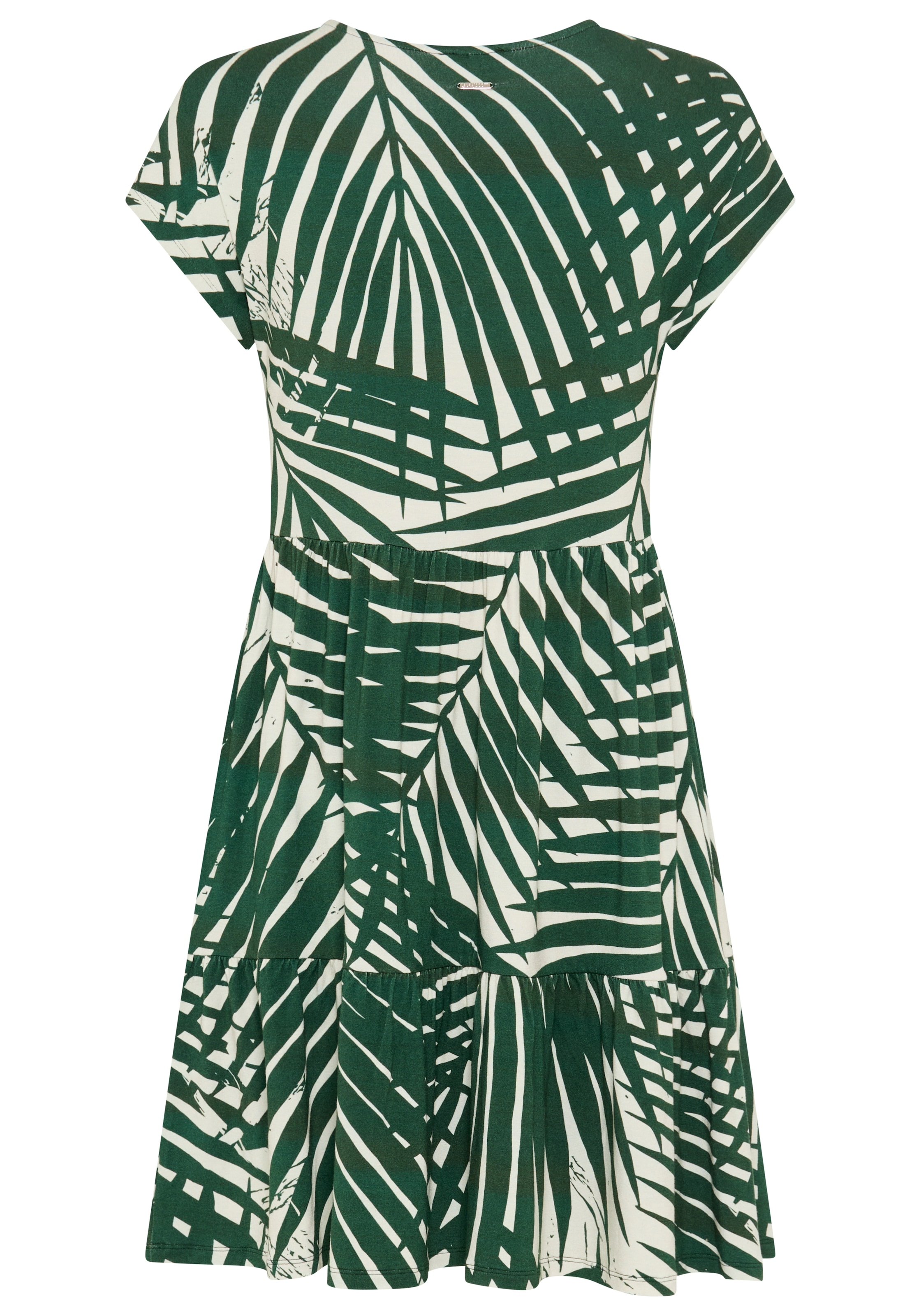 Laura Scott Sommerkleid gemustertes Design, besondere Nahtführung mit Volantsaum