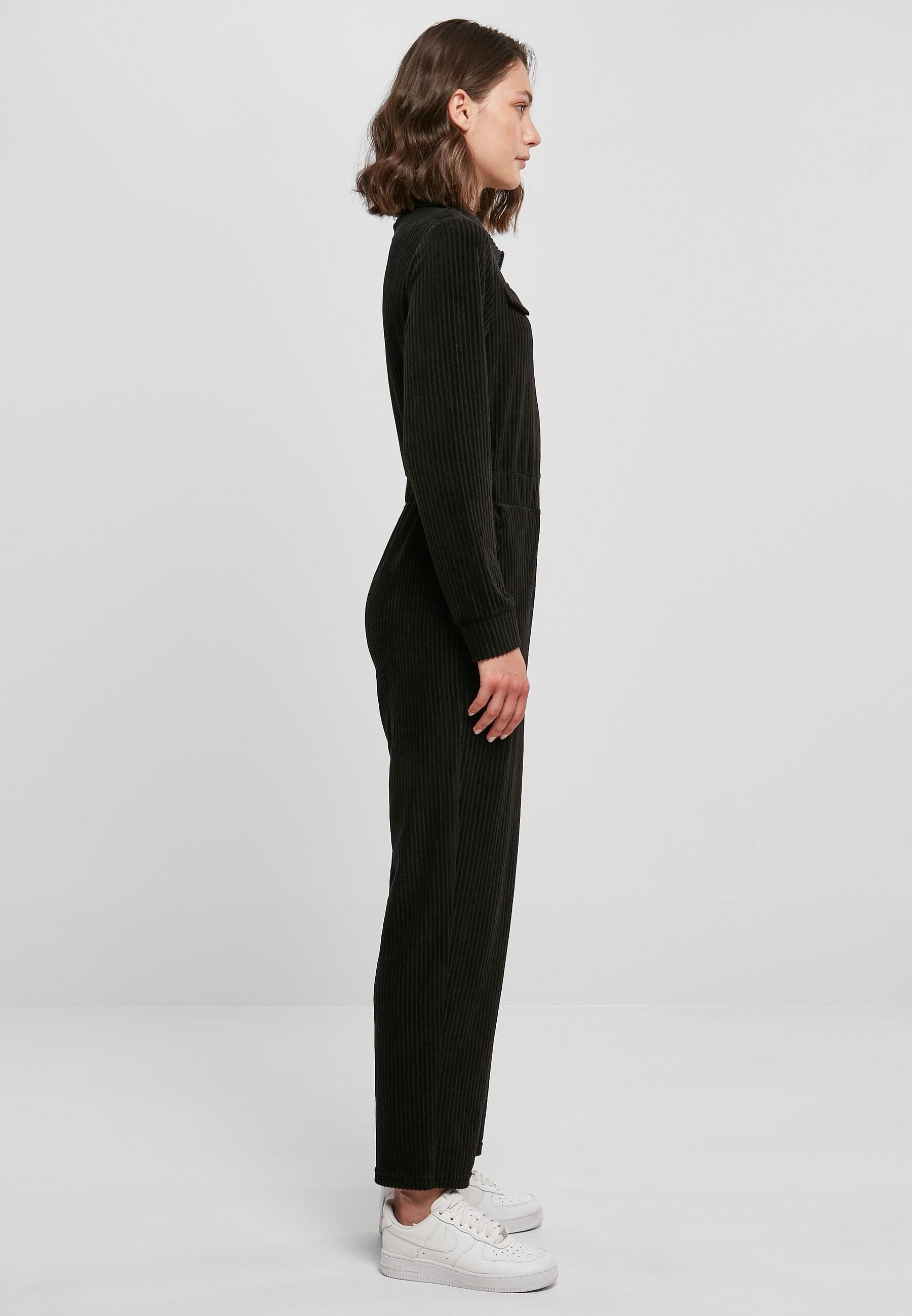 URBAN CLASSICS Jumpsuit »Urban Classics Damen Ladies Velvet Rib Boiler Suit«, (1 tlg.)