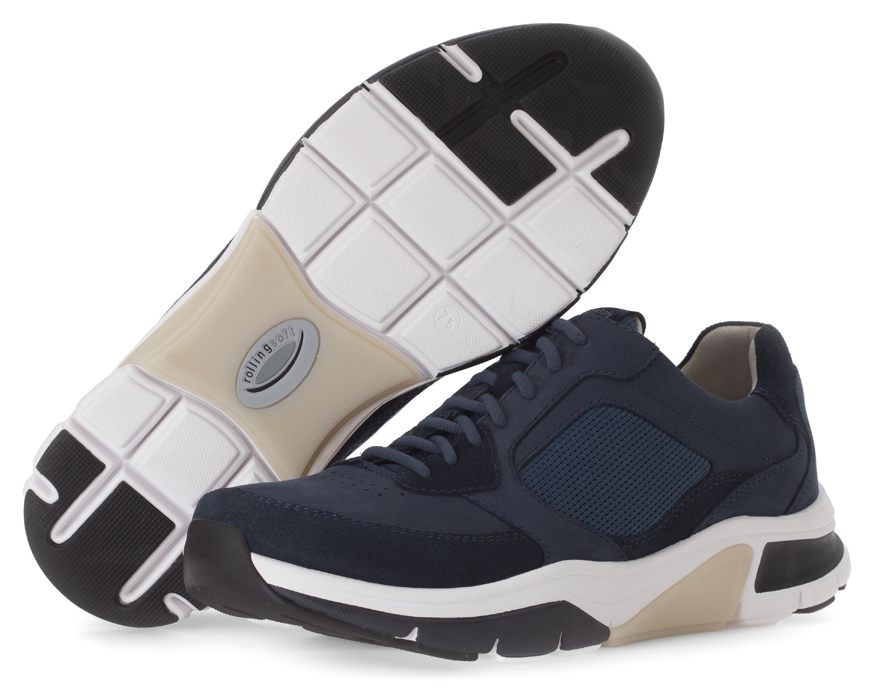 Gabor Rollingsoft Keilsneaker, Freizeitschuh, Halbschuh, Schnürschuh mit Logo an der Ferse, G-Weite
