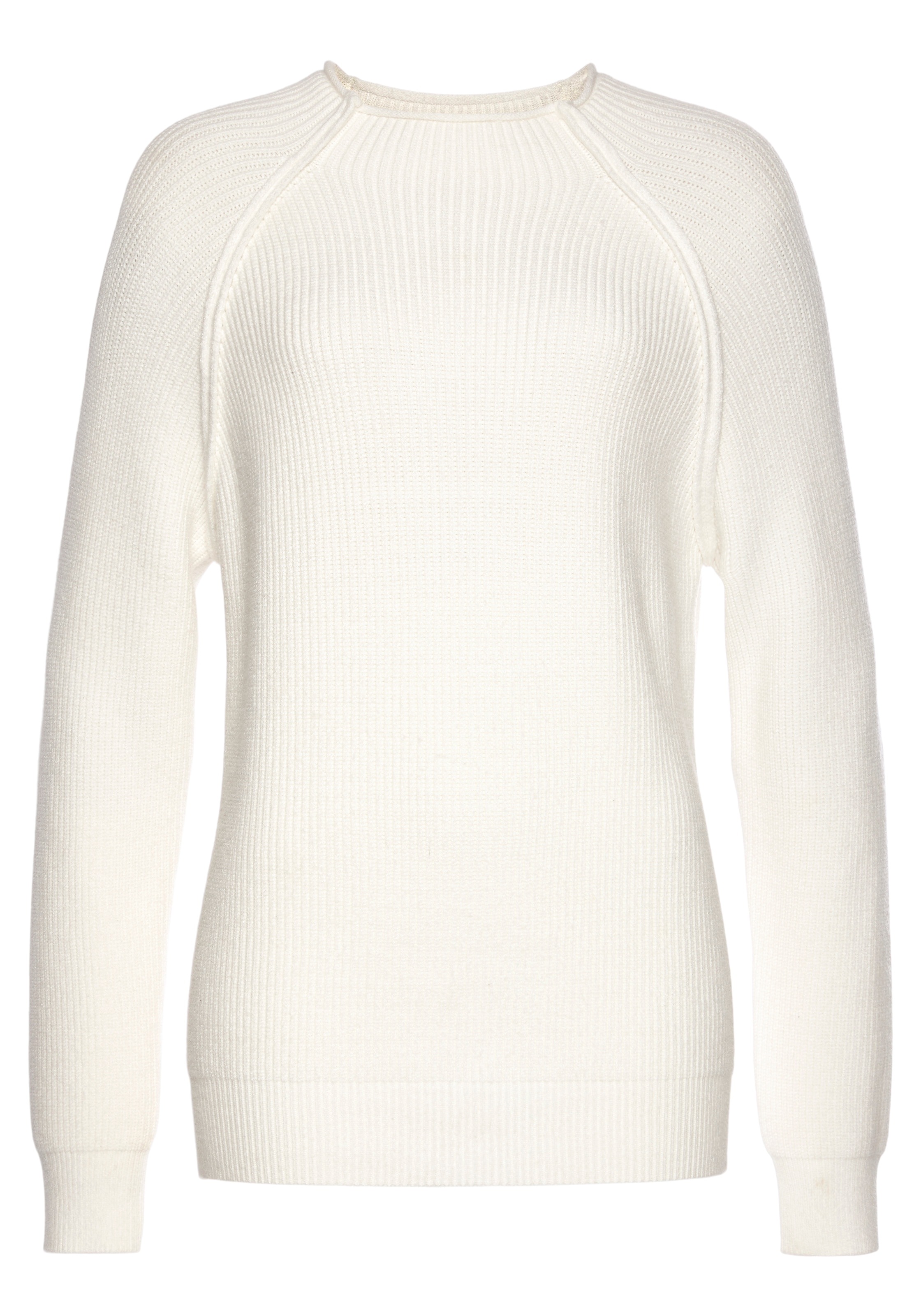 LASCANA Stehkragenpullover, mit Herzchendetails, lockerer Strickpullover günstig online kaufen