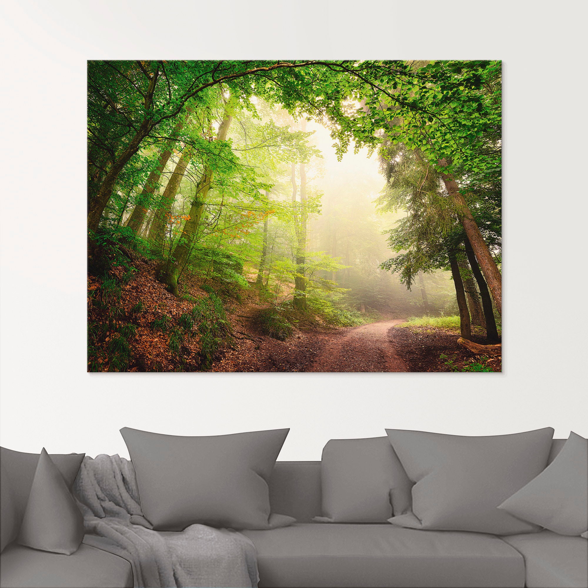 Artland Glasbild "Natürliche Torbögen durch Bäume" Wald 1 Stk. tlg. in vers günstig online kaufen