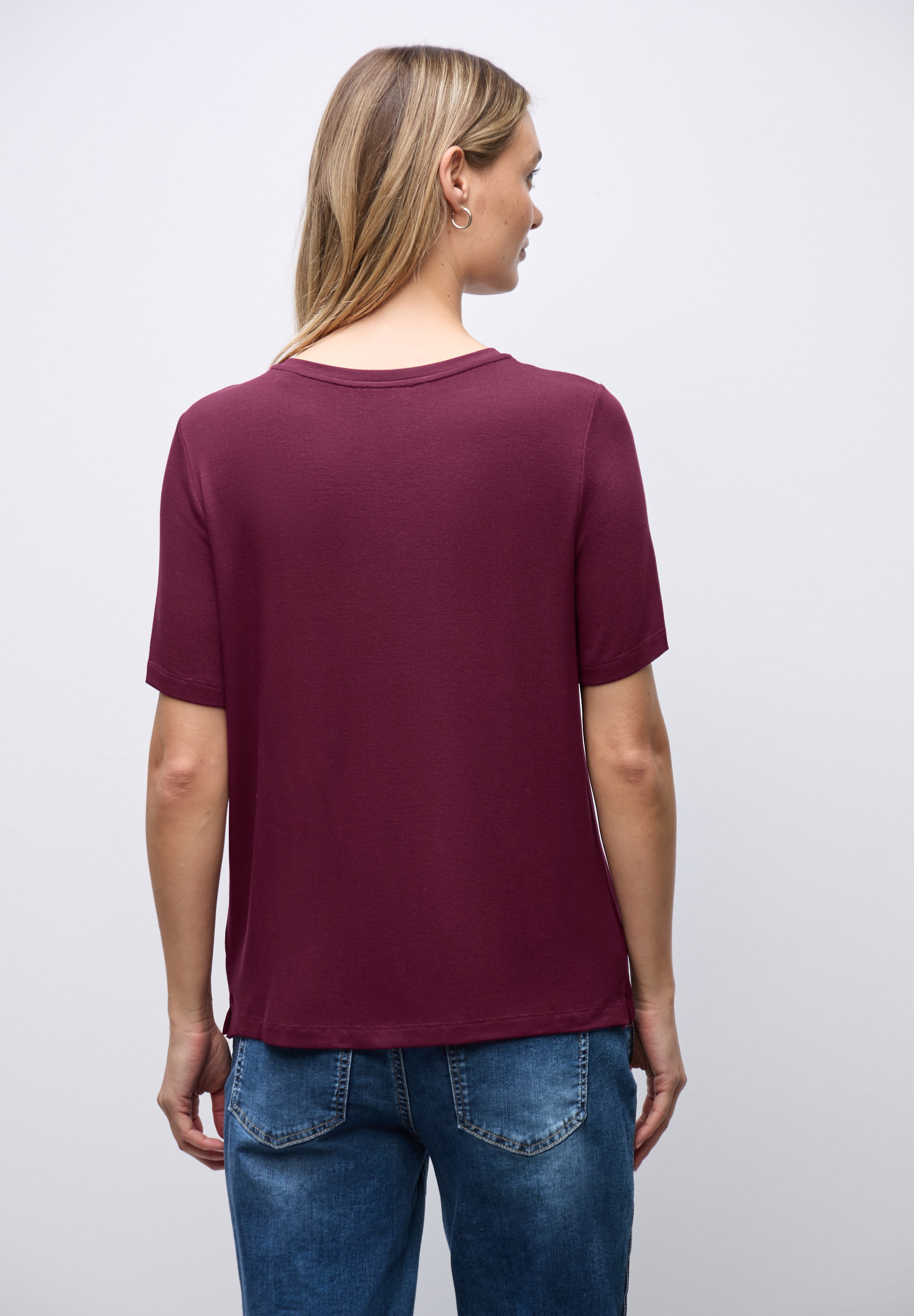 STREET ONE T-Shirt aus strecthigem Viskosematerial günstig online kaufen