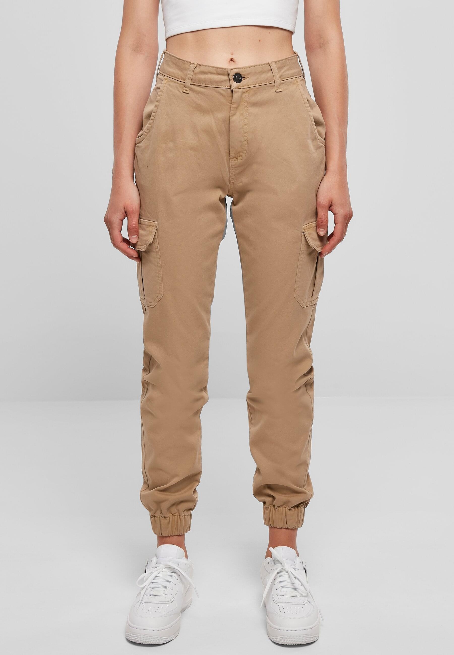 URBAN CLASSICS Cargohose »Urban Classics Damen Ladies High Waist Cargo Pants«, (1 tlg.)