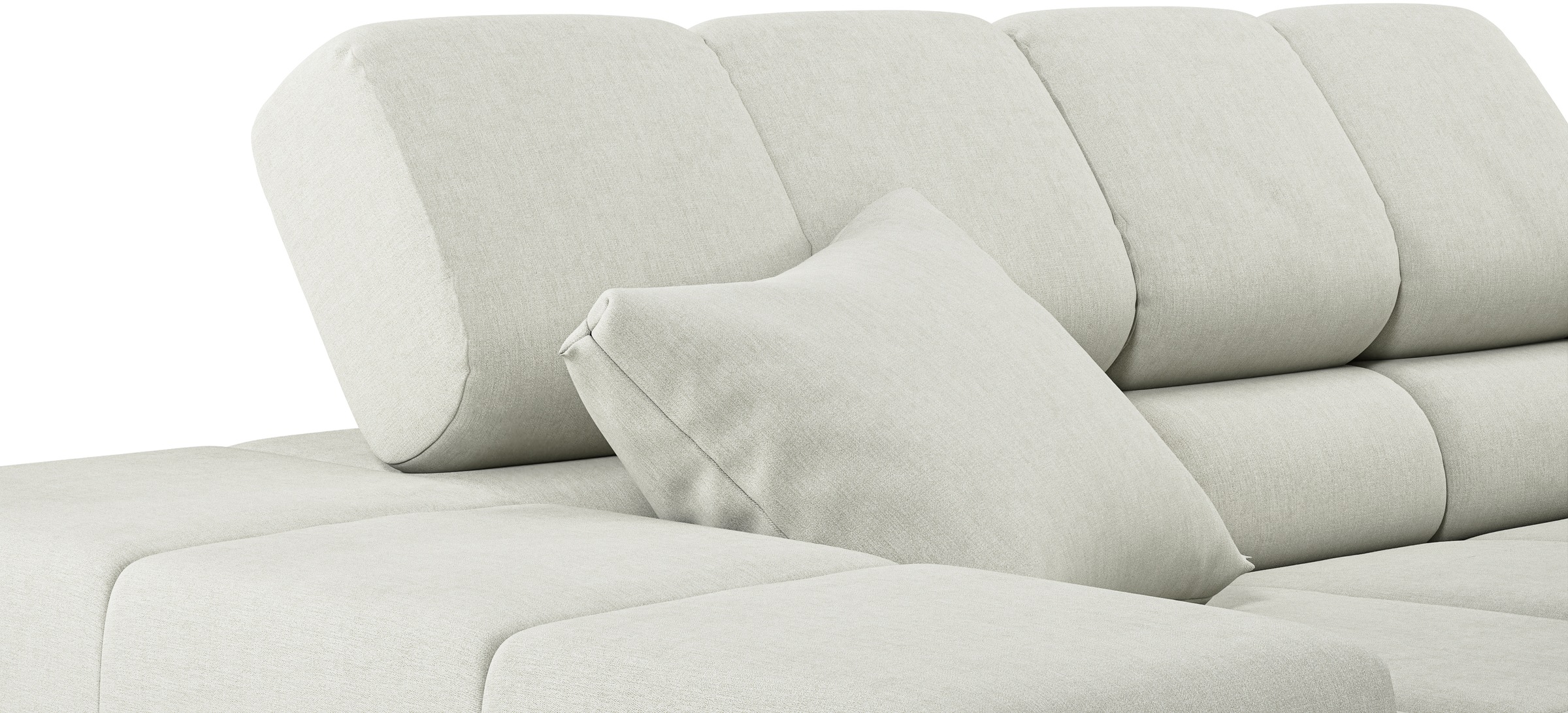 INOSIGN Ecksofa »Ancona incl. Kopfteilverstellung, Breite 319cm, L-Form«, wahlweise motorische Sitztiefenverstellung, auch in Cord + Easy Care