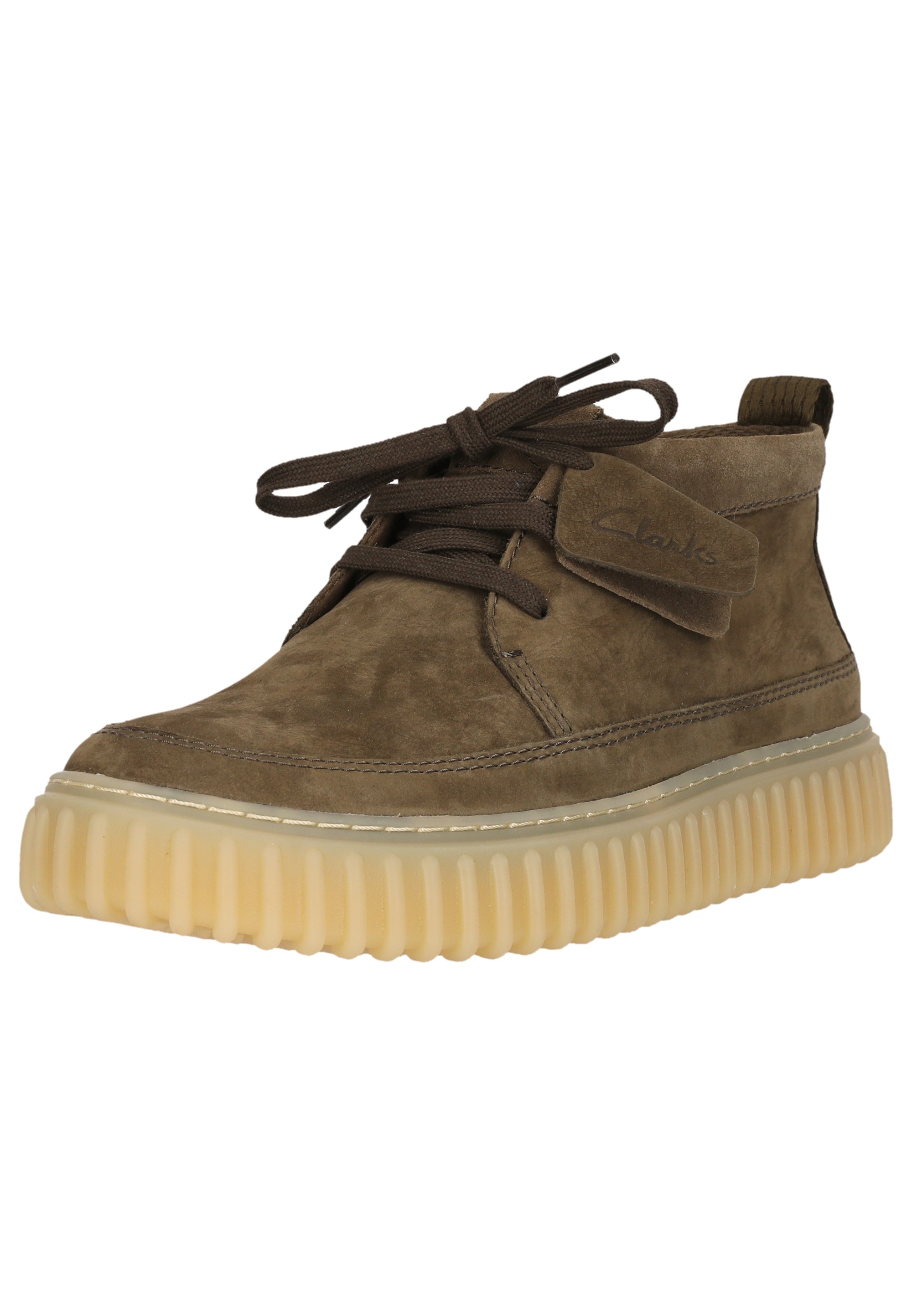 Clarks Stiefelette "Torhill Lace High" mit gerippter Laufsohle günstig online kaufen