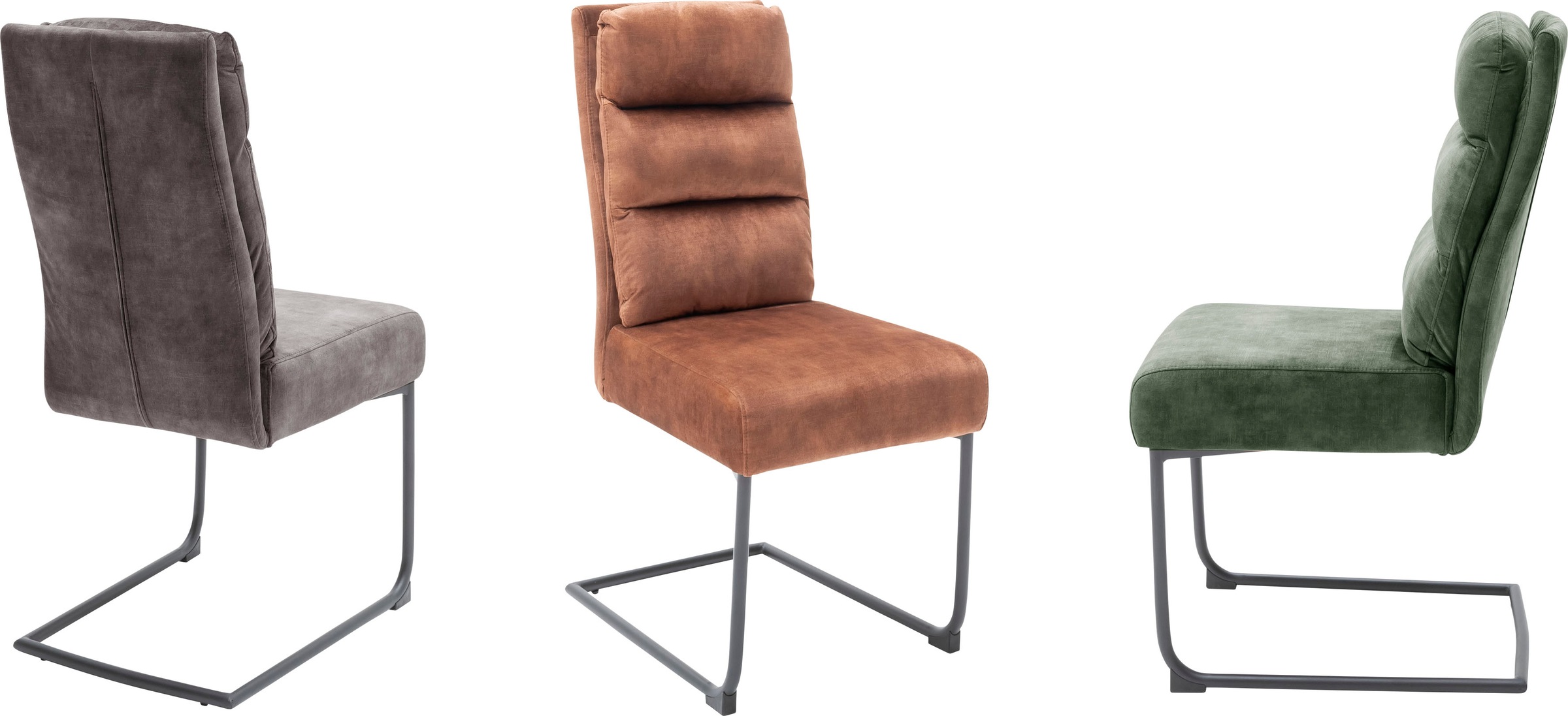 Thumbnail - MCA furniture Freischwinger "Lampang" (Set) 2 Stk. 2er Set, Stuhl mit Stoffbezug im Vintagelook, belastbar bis 120 kg