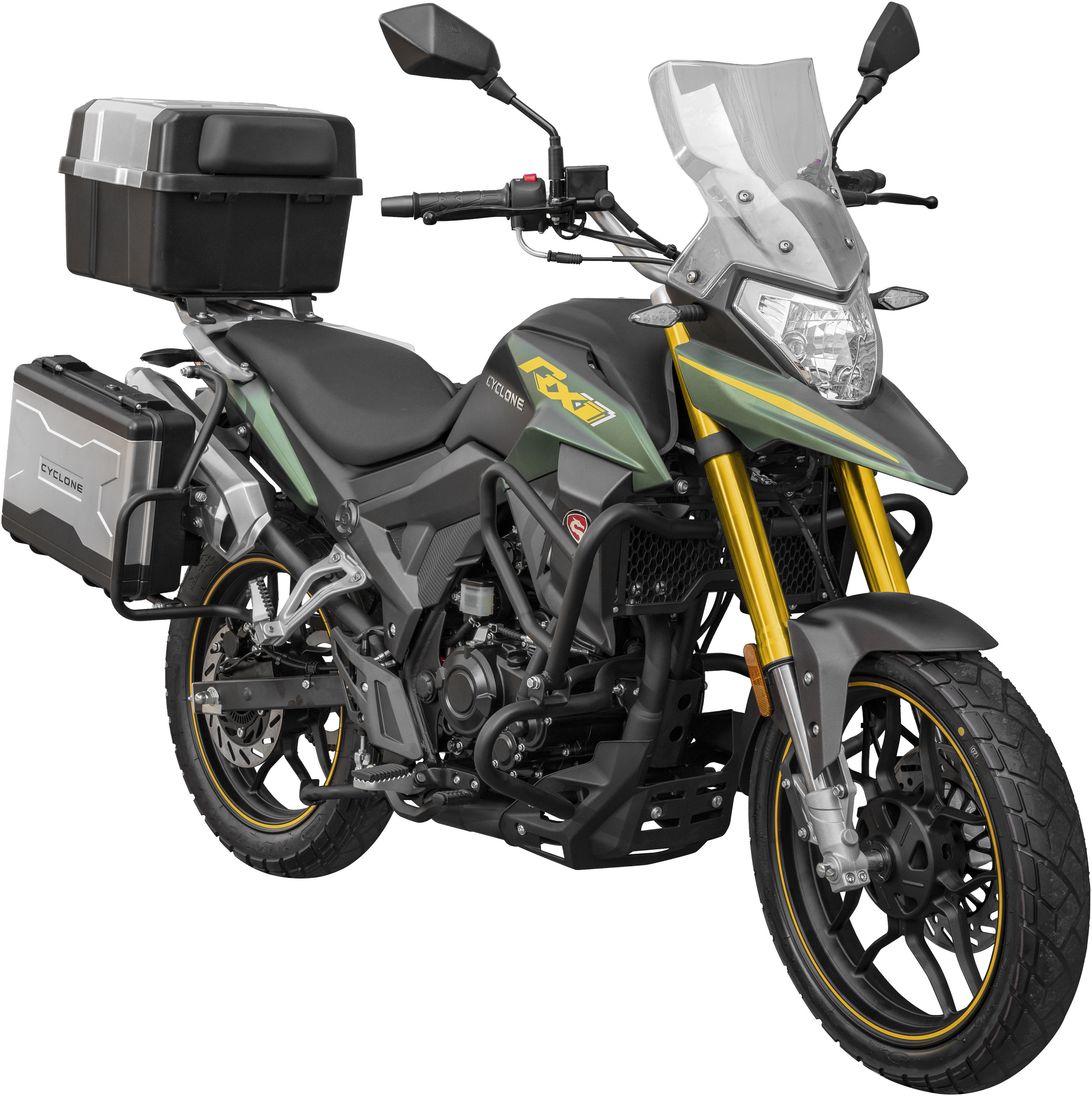 Cyclone Motorrad "RX1 Pro, 125, E5+, Adventure" 124 cm³ 99 km/h Euro 5+ 15 11 kW, 15 PS, ABS, 125er Adventure, digitales Cockpit