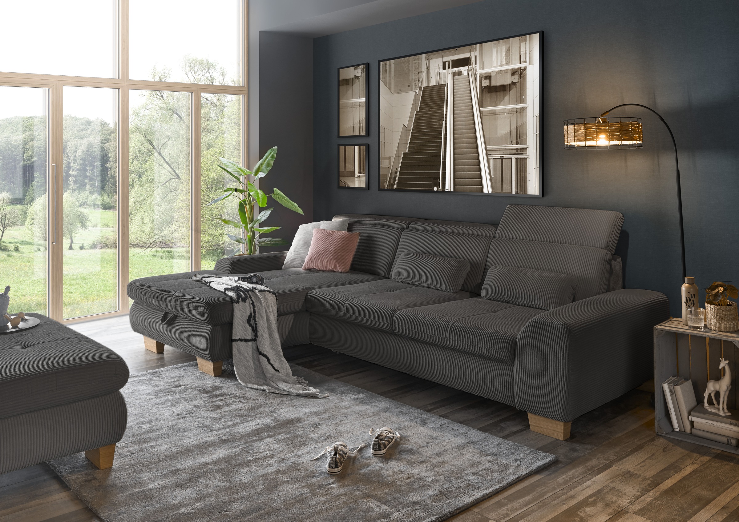 set one by Musterring Ecksofa "SO 3400, Cord, Sitzhöhe 47cm oder 49cm, inkl günstig online kaufen