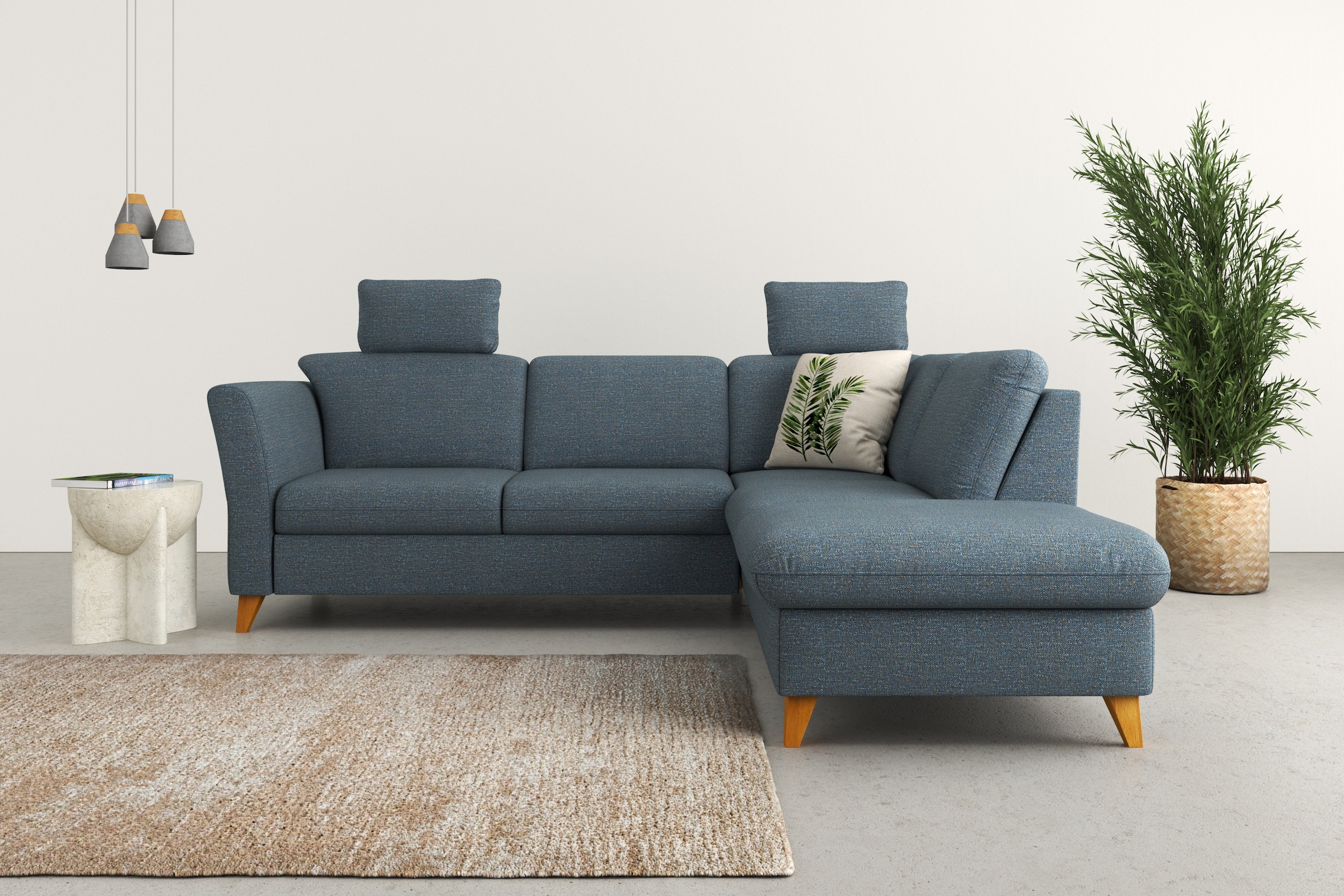 Home affaire Ecksofa "Trelleborg L-Form" Federkern-Polsterung, wahlweise mit Schlaffunktion und Stauraum