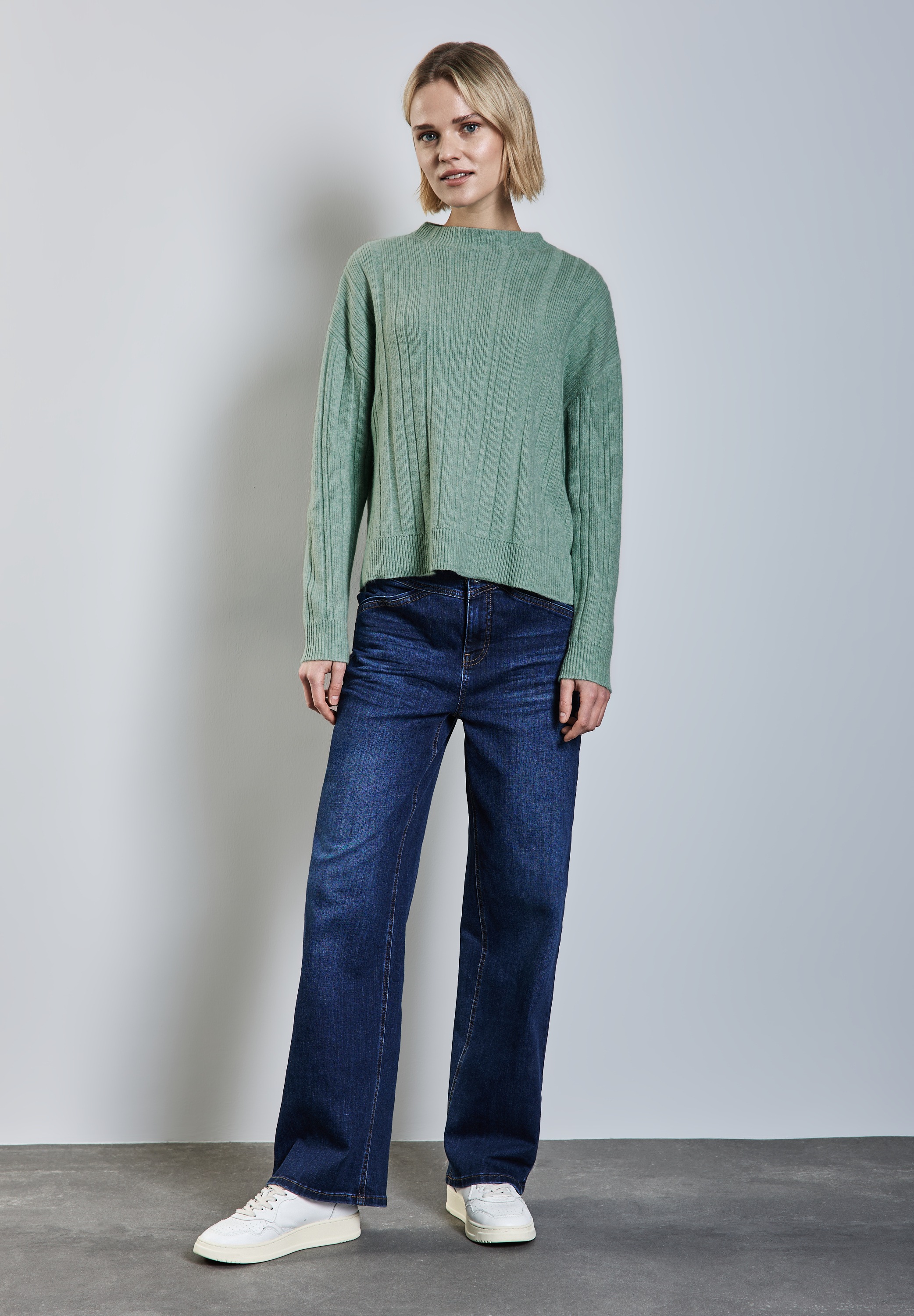 STREET ONE Strickpullover, aus softem Materialmix
