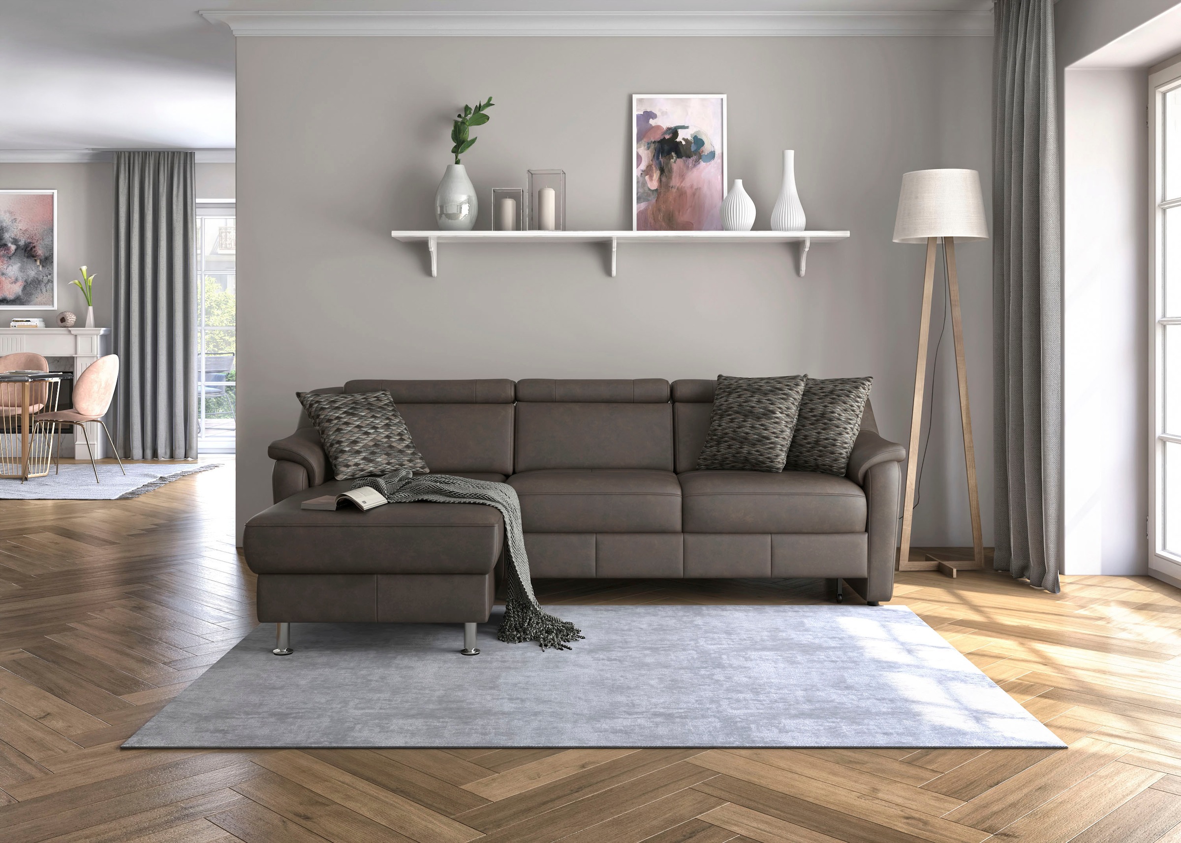 sit&more Ecksofa "Freetown L-Form" inklusive Kopfteilverstellung und komfor günstig online kaufen