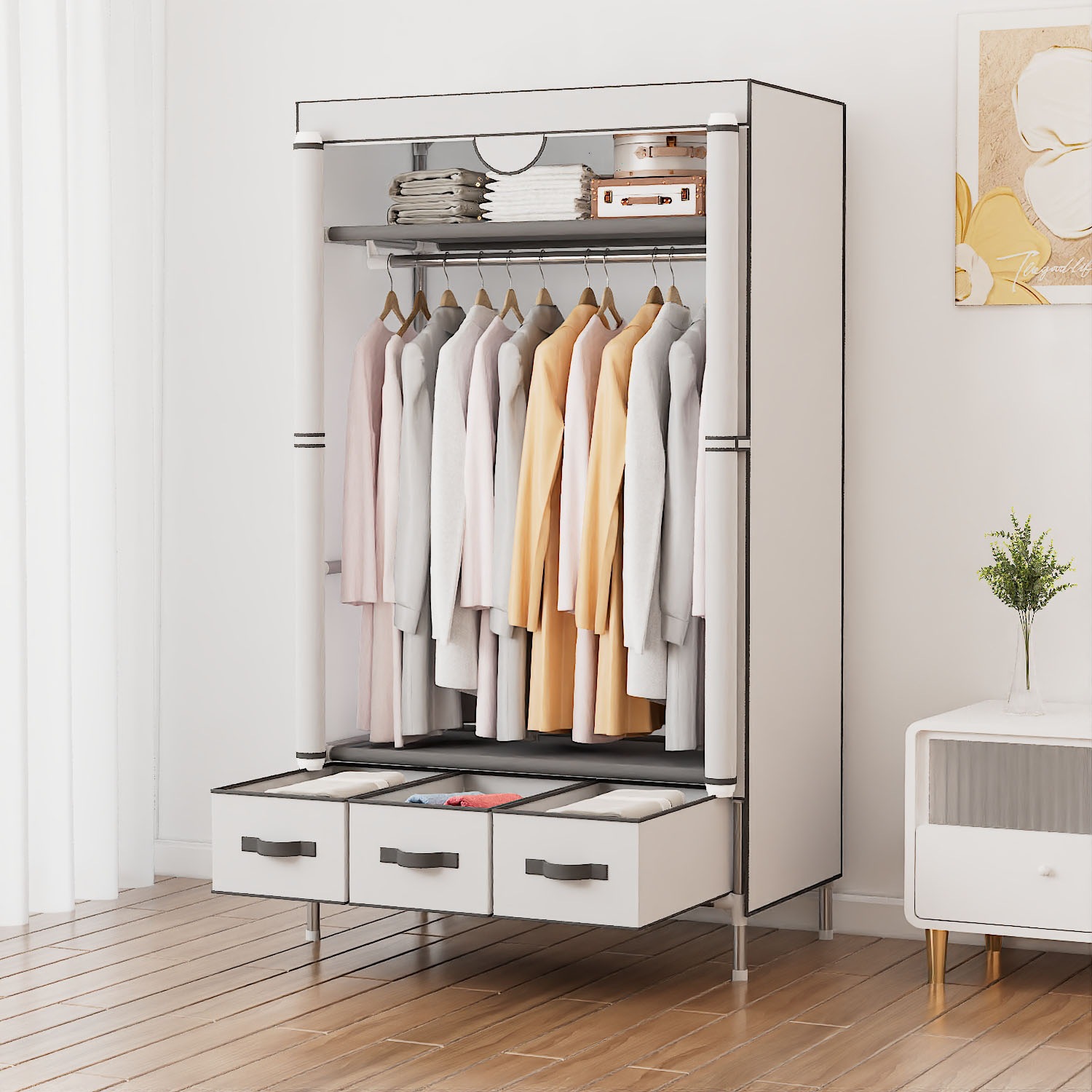 INOSIGN Kleiderschrank "Stockholm Stoffkleiderschrank Bestseller in diverse günstig online kaufen