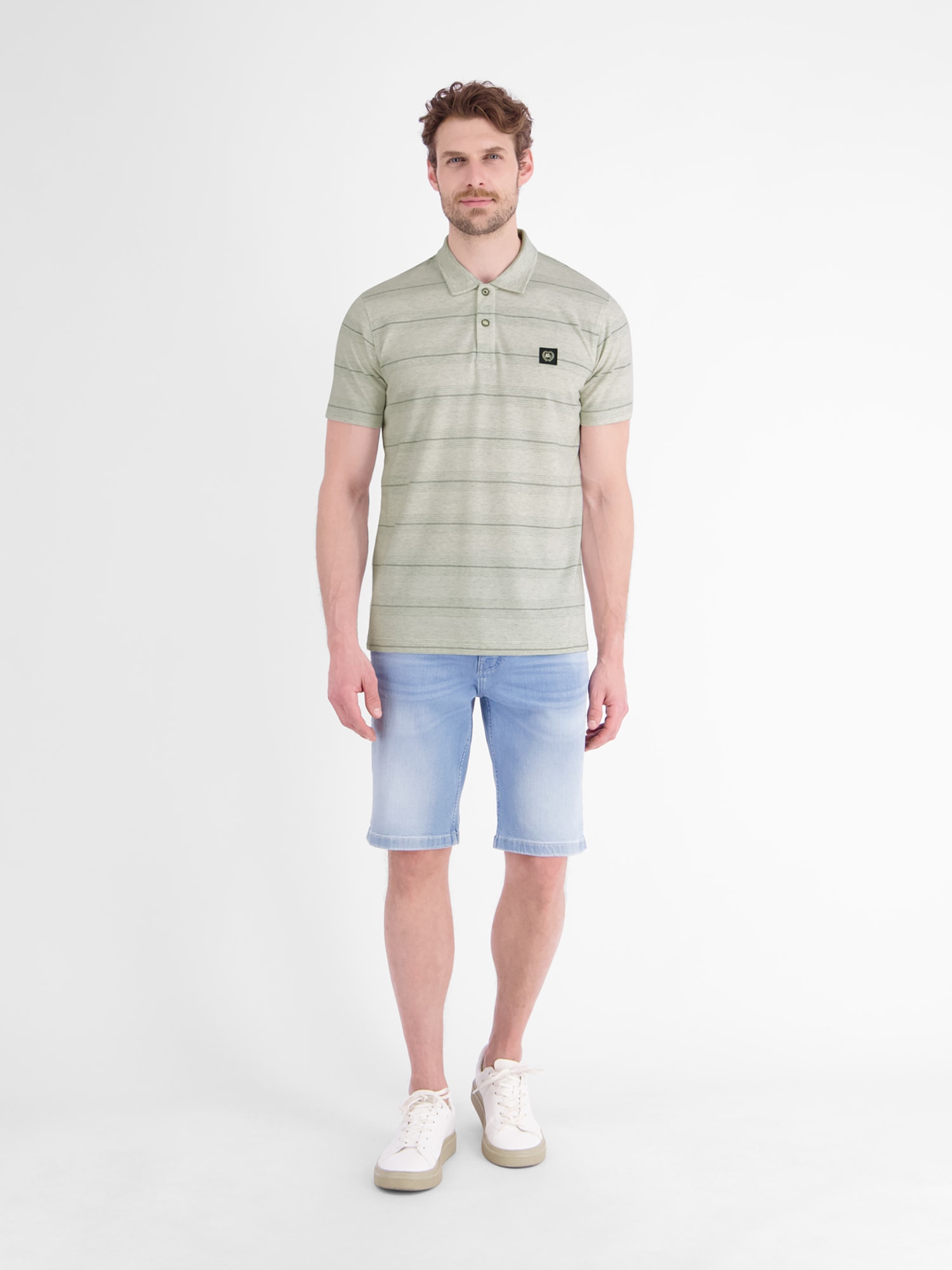 LERROS Poloshirt »Poloshirt in feiner Piquéqualität mit frischer Streifenoptik«