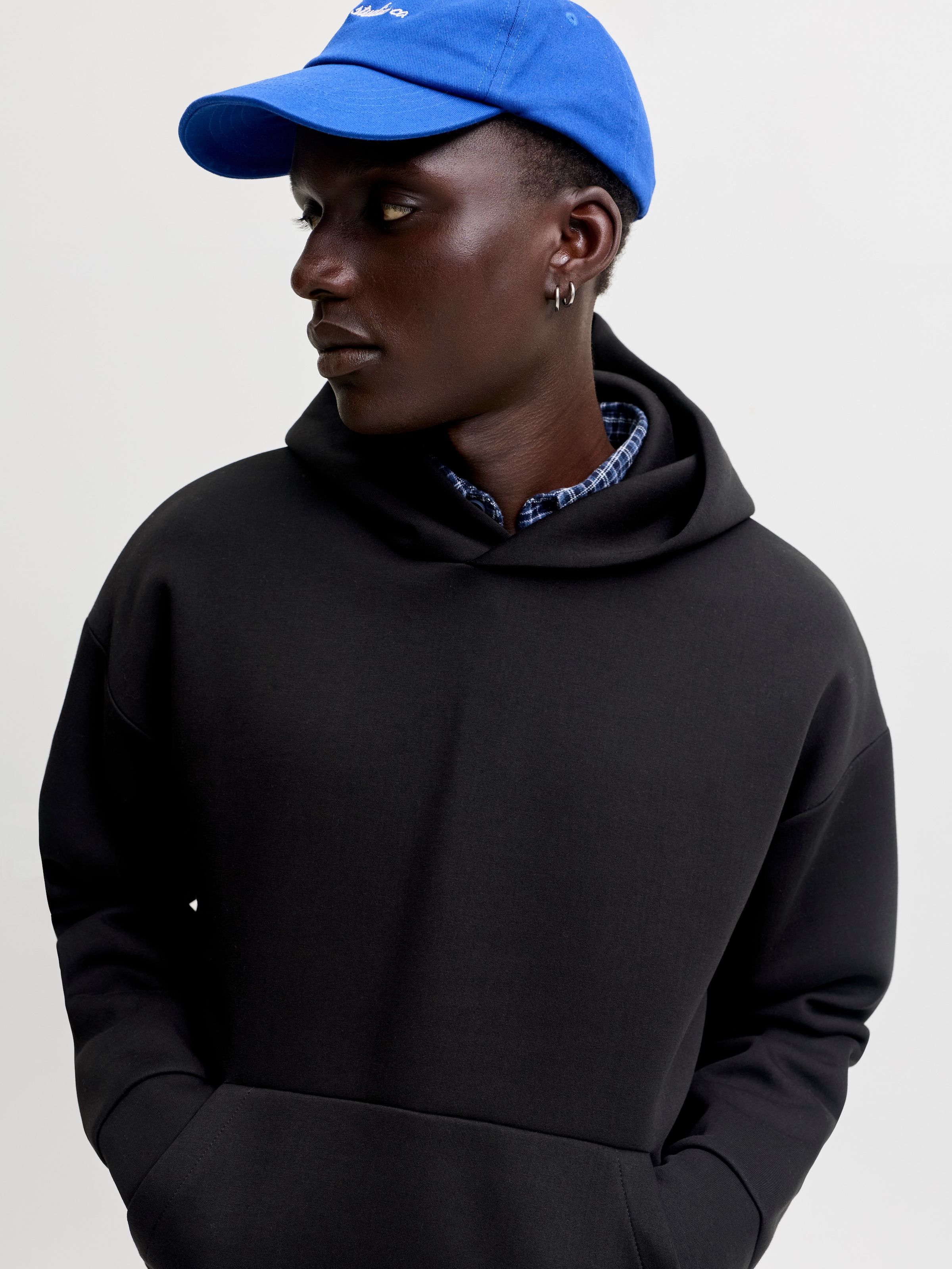 Jack & Jones Kapuzensweatshirt »JJEBARRON SWEAT HOOD NOOS«, Materialmix, relaxed fit
