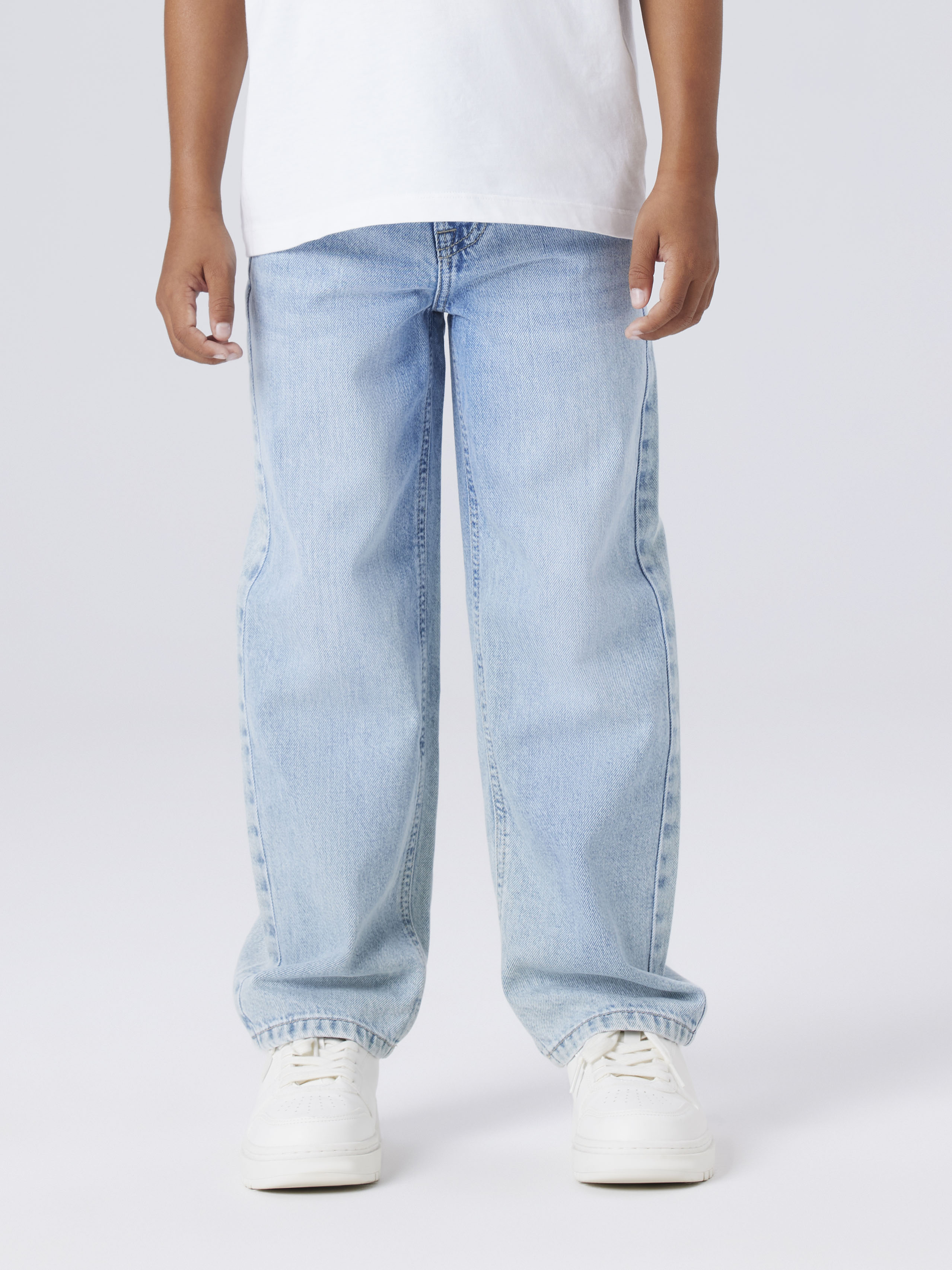 Name It Straight-Jeans "NKMRYAN – Jeans mit geradem Bein, strapazierfähig" unifarben, casual, straight fit, Denim/Jeans
