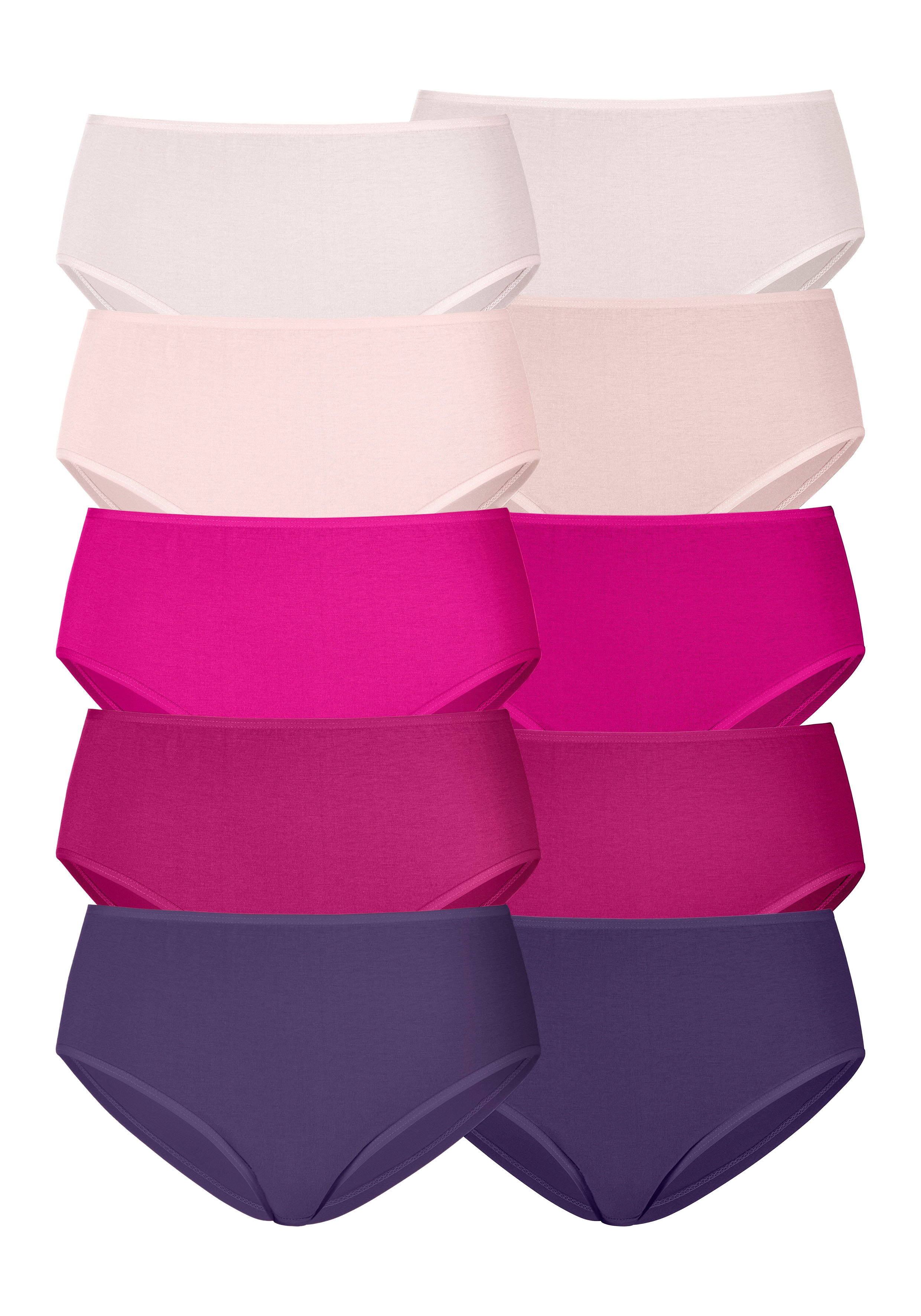 petite fleur by Lascana Hüftslip 10er-Pack, aus elastischer Baumwolle