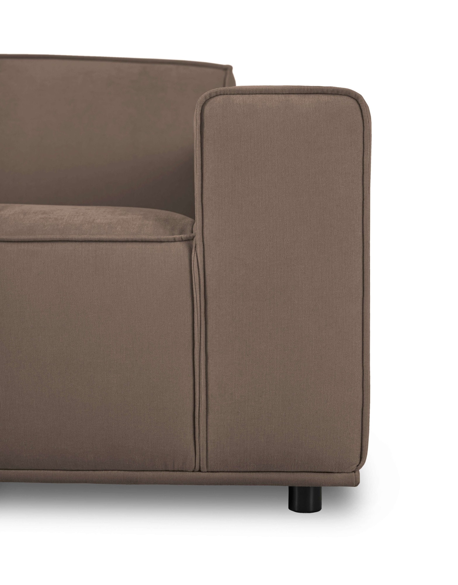 Home affaire Ecksofa »Avelin, 228 cm, L-Form, Chenille, Struktur-Boucle«, mit Wellenunterfederung, Kedernaht, bodentief, Skandi-Design