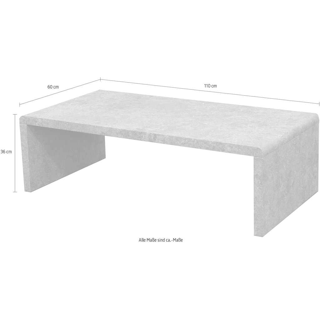 Vierhaus Couchtisch »Senja«, Dekor in Betonoptik, schlichtes Design aus MDF